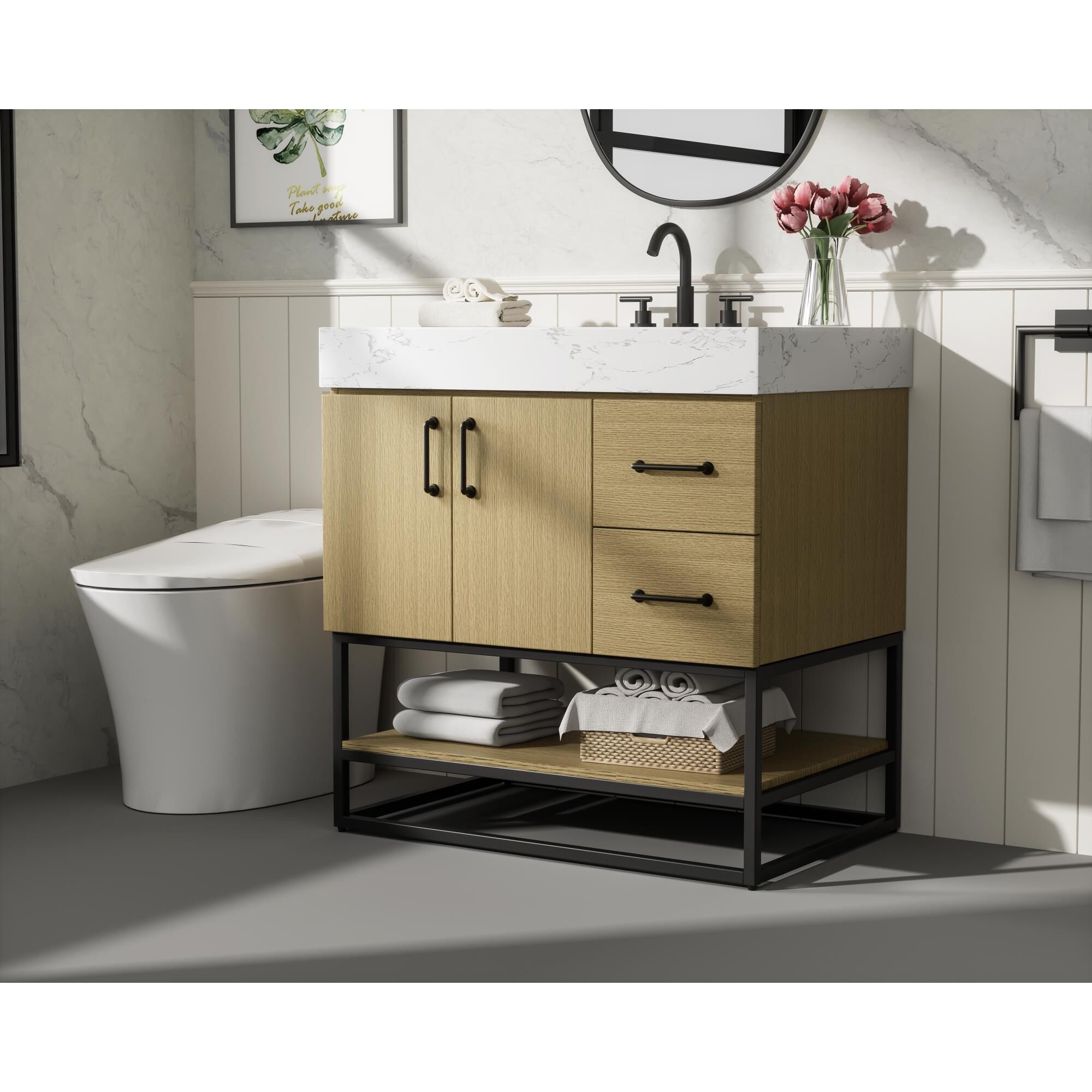 Caroline 32 Inch Bath Vanity by Elegant Dcor