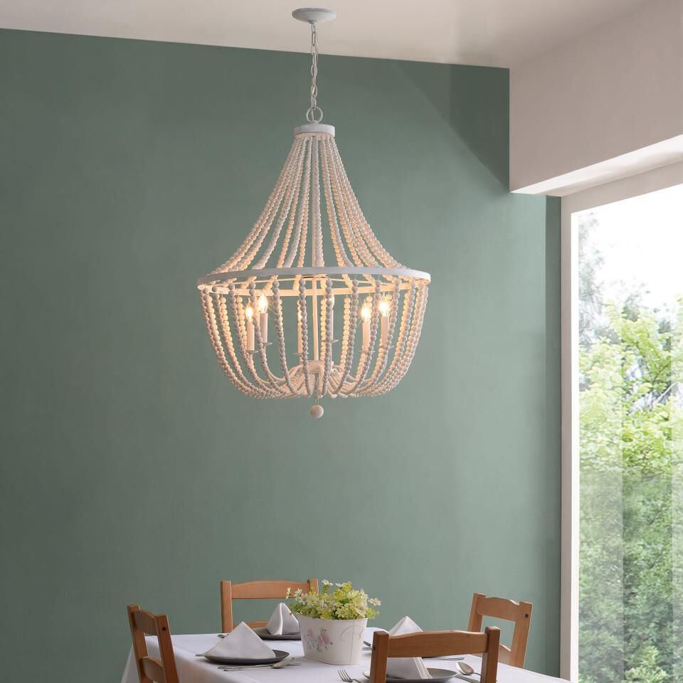 Dumas 27 Inch 6 Light Chandelier by Kenroy Home