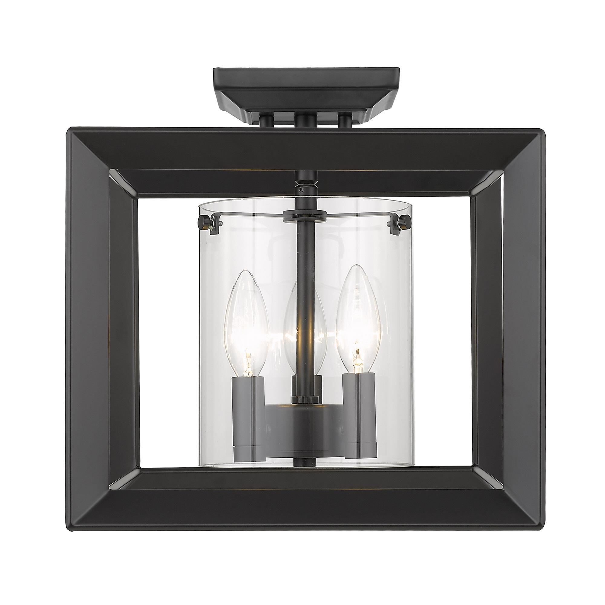 Smyth 12 Inch Semi Flush Mount by Golden Lighting