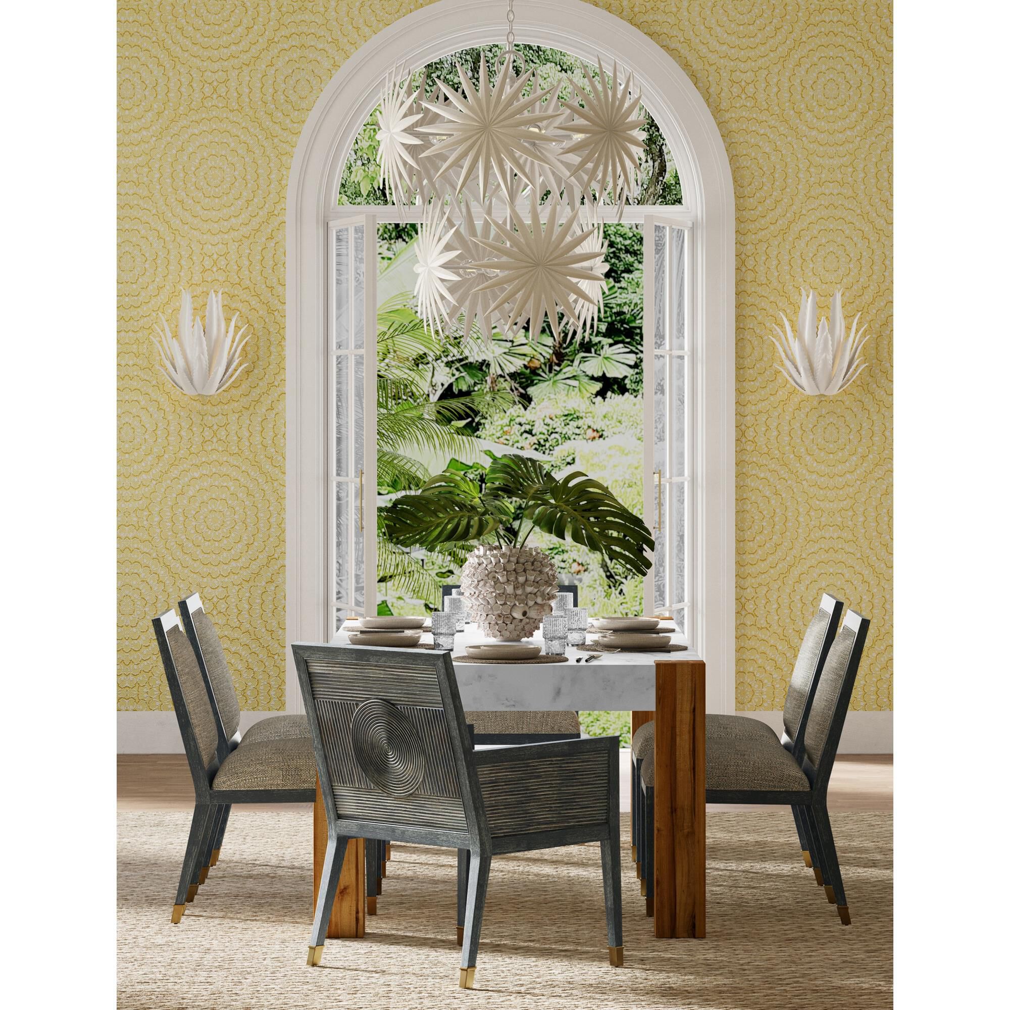 Shown in Vintage Navy, Performance Barrett Dusk and Satin Brass finish