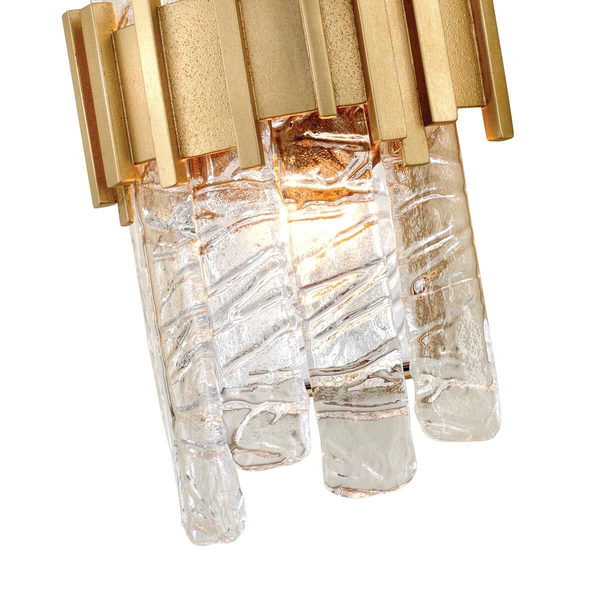 Shown in Silver Leaf finish and Clear glass and Handmade Clear Glass shade and Polished Stainless accent