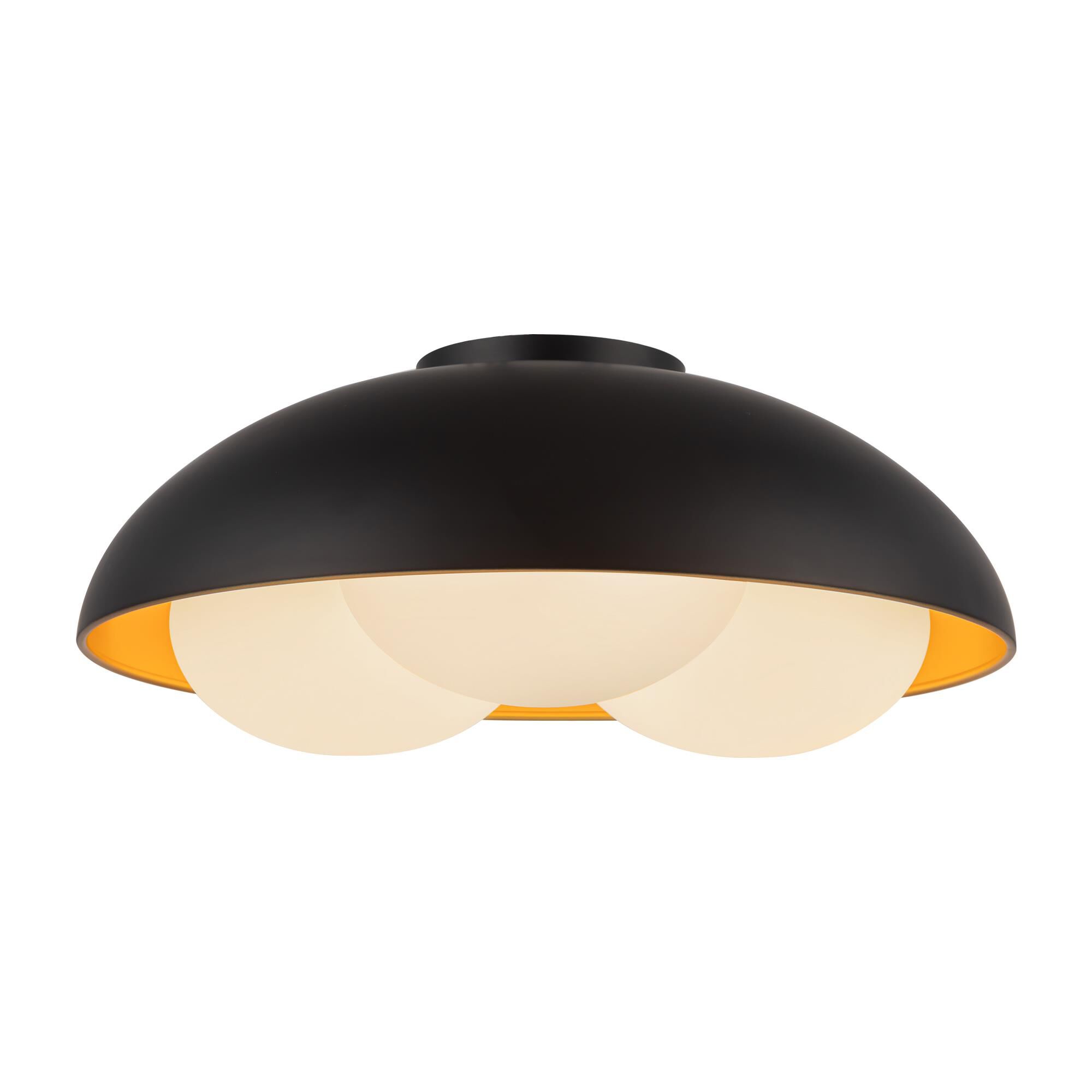 Shown in Matte Black finish and Opal glass