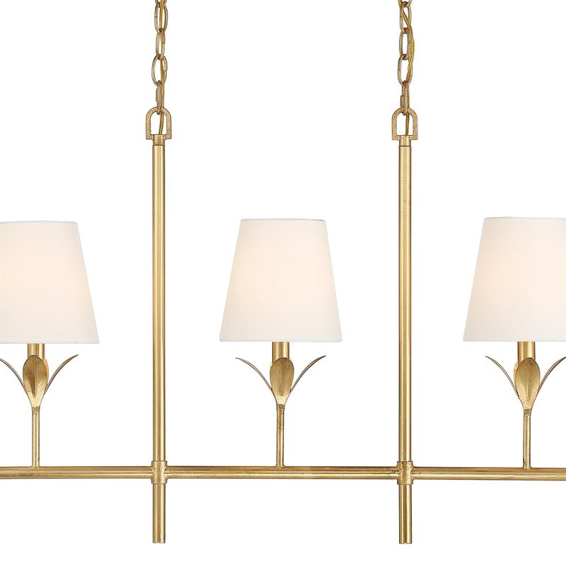 Broche 53 Inch 5 Light Linear Suspension Light by Crystorama