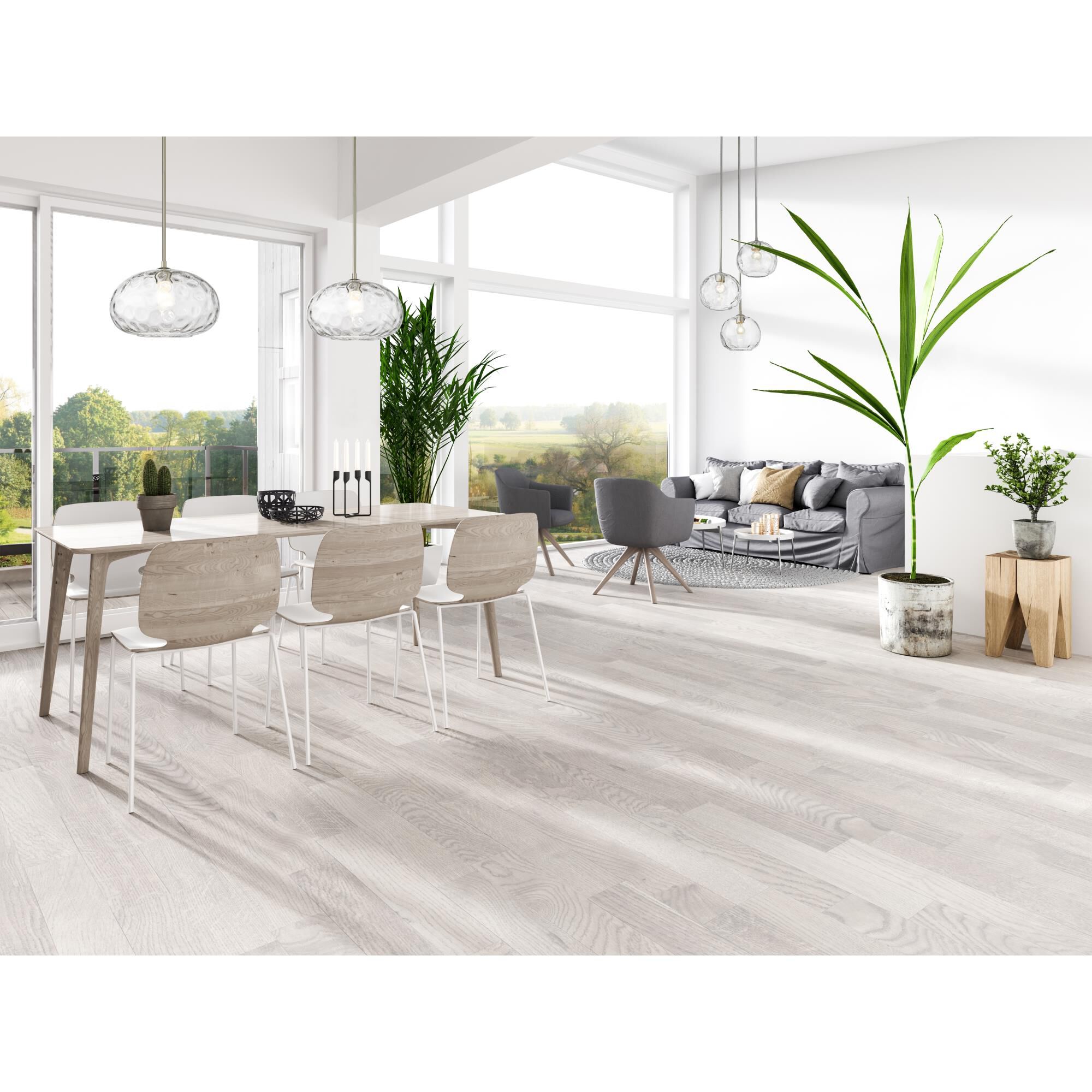 Shown in Brushed Nickel finish and Glass shade