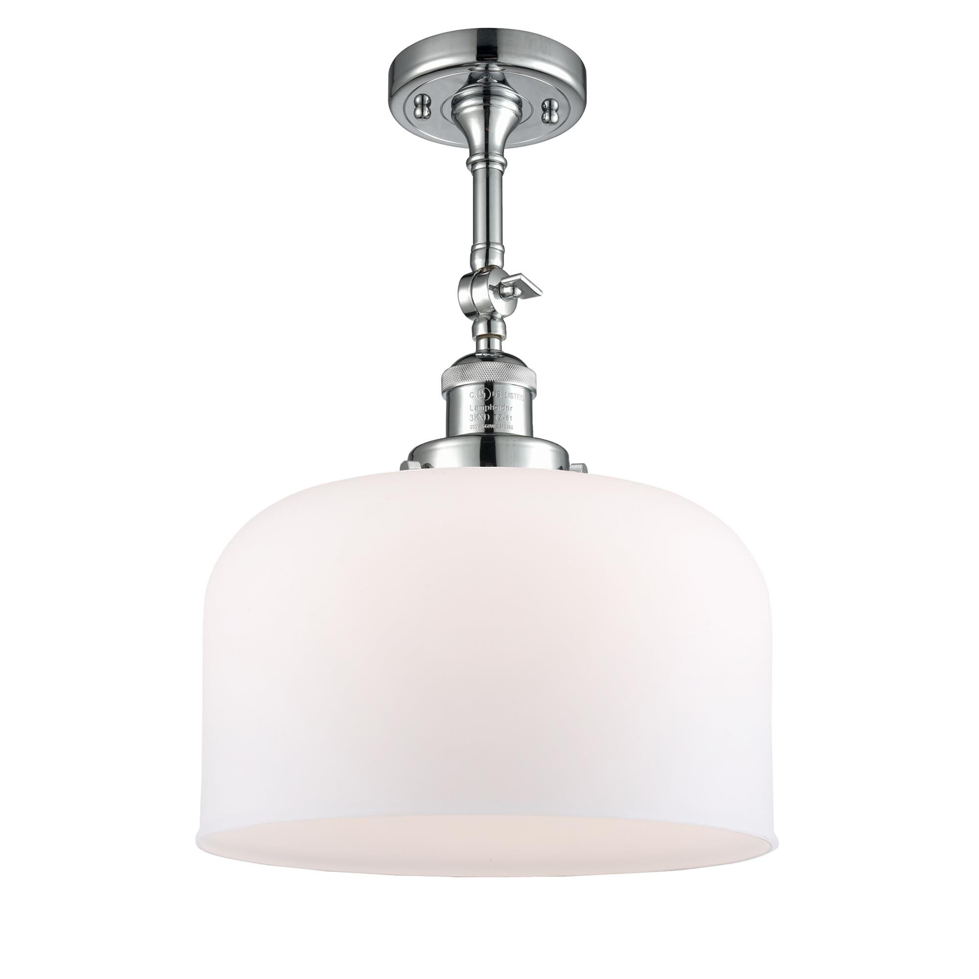 Shown in Polished Chrome finish and Matte White Cased glass
