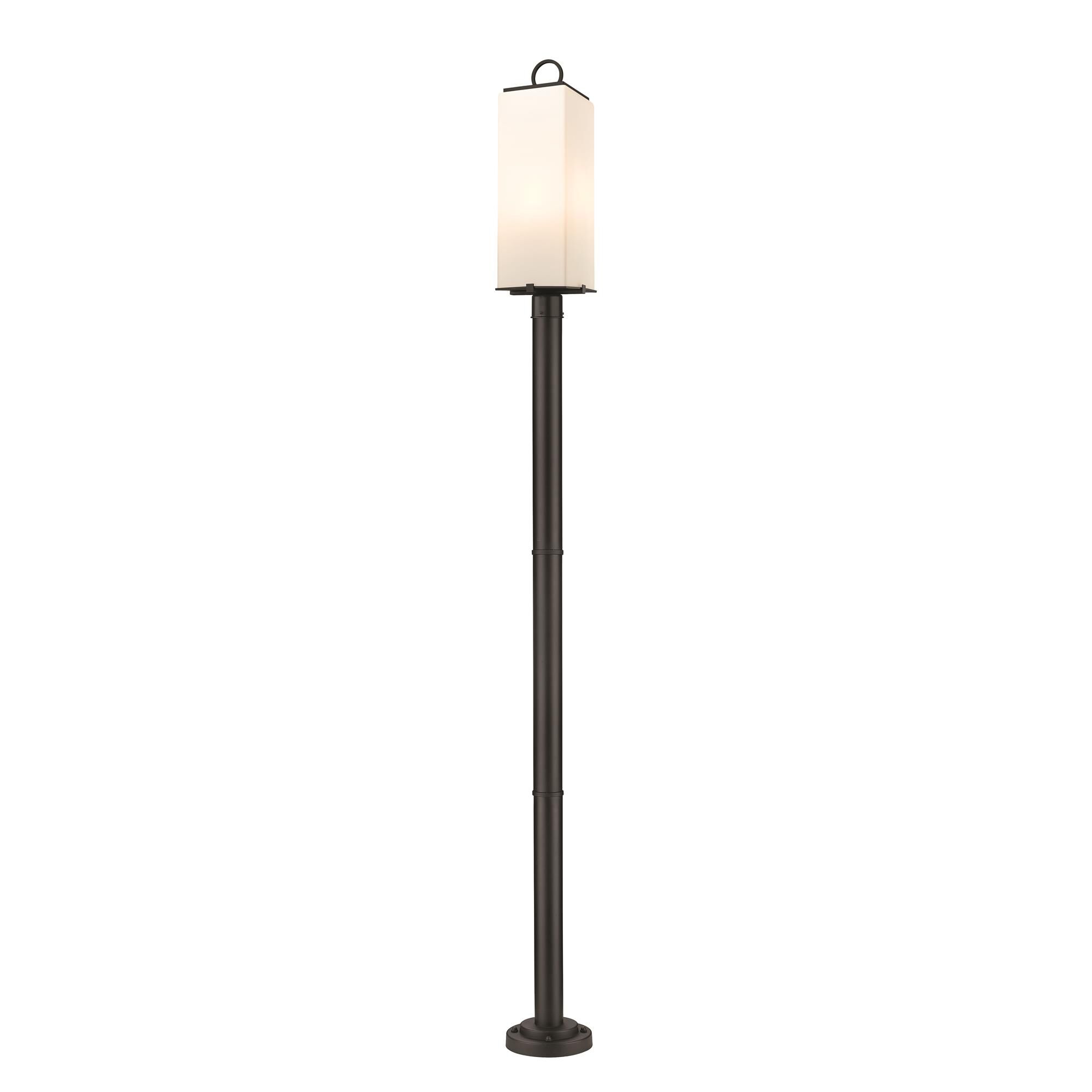 Shown in Black finish and Glass shade
