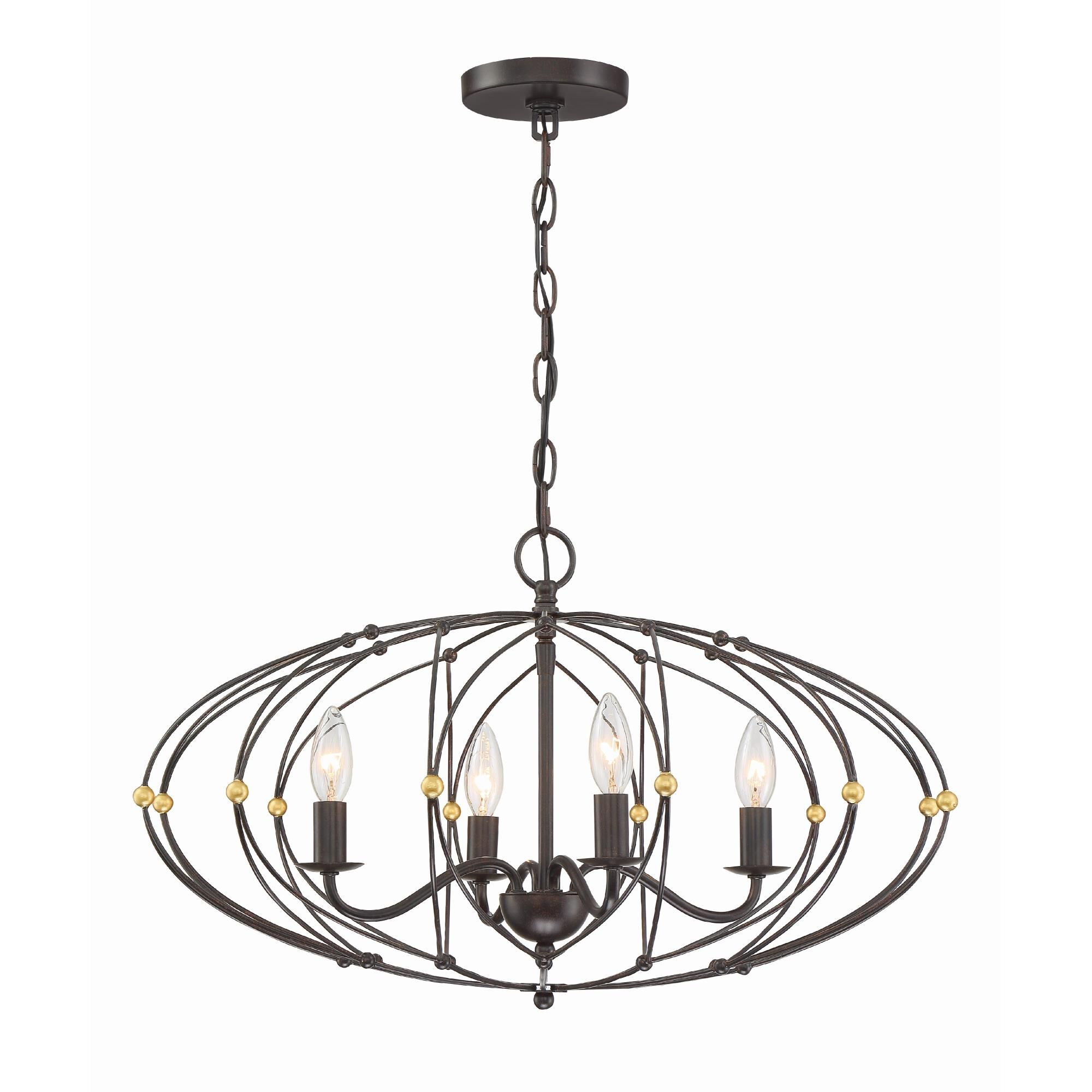 Zucca 24 Inch 4 Light Chandelier by Crystorama