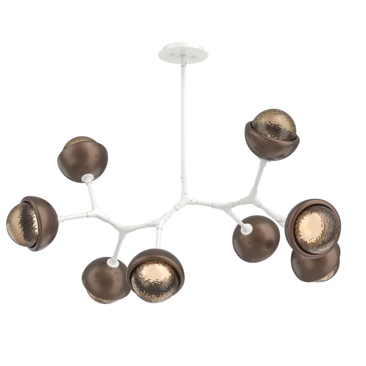 Shown in Salt White finish and Bronze glass and Burnished Bronze accent