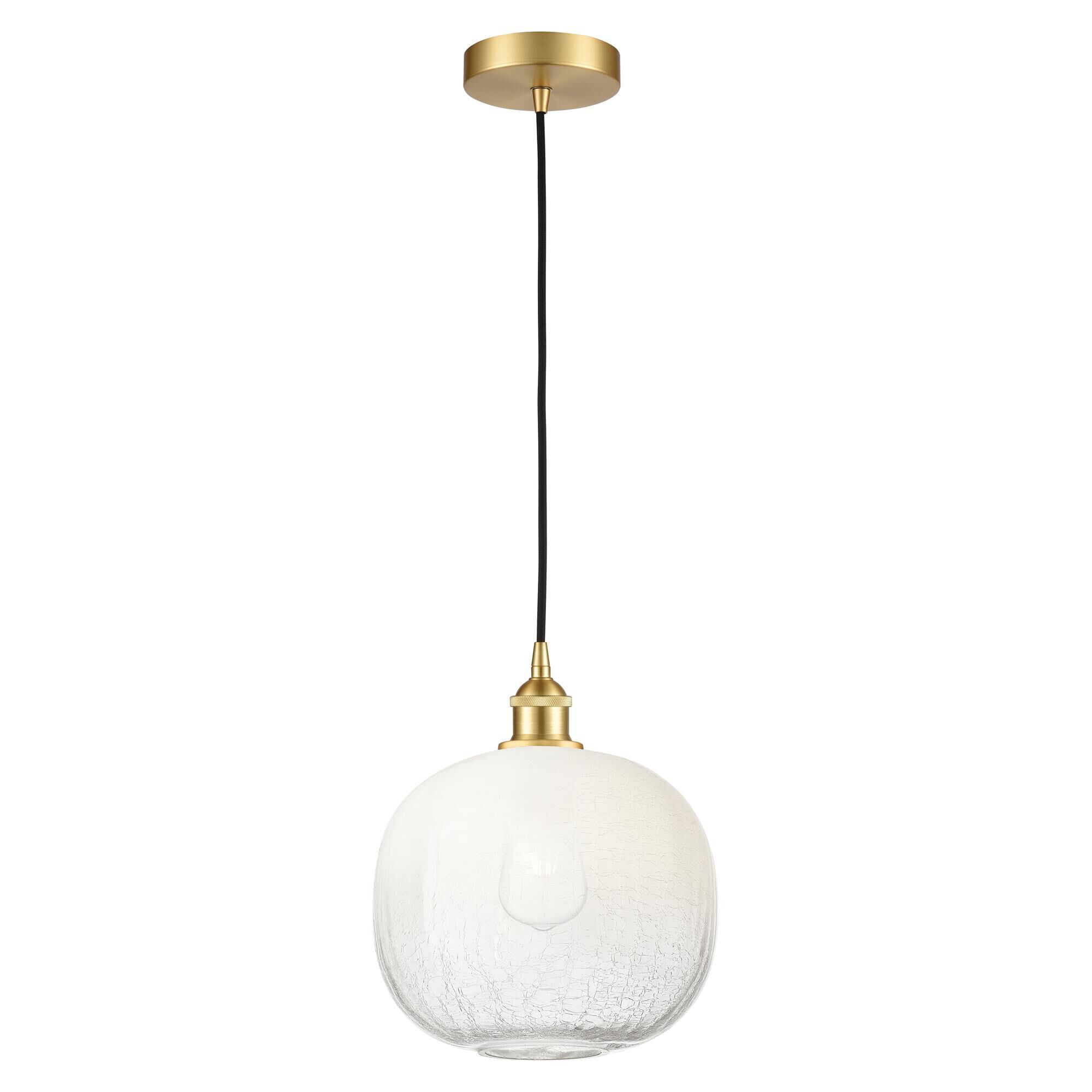 Shown in Satin Gold finish and Opal glass