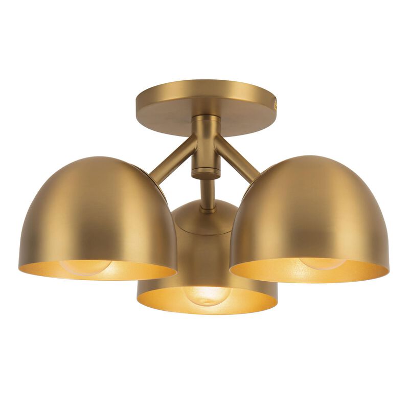 Ryan Pauly Fosso 12 Inch 3 Light Semi Flush Mount by Kuzco