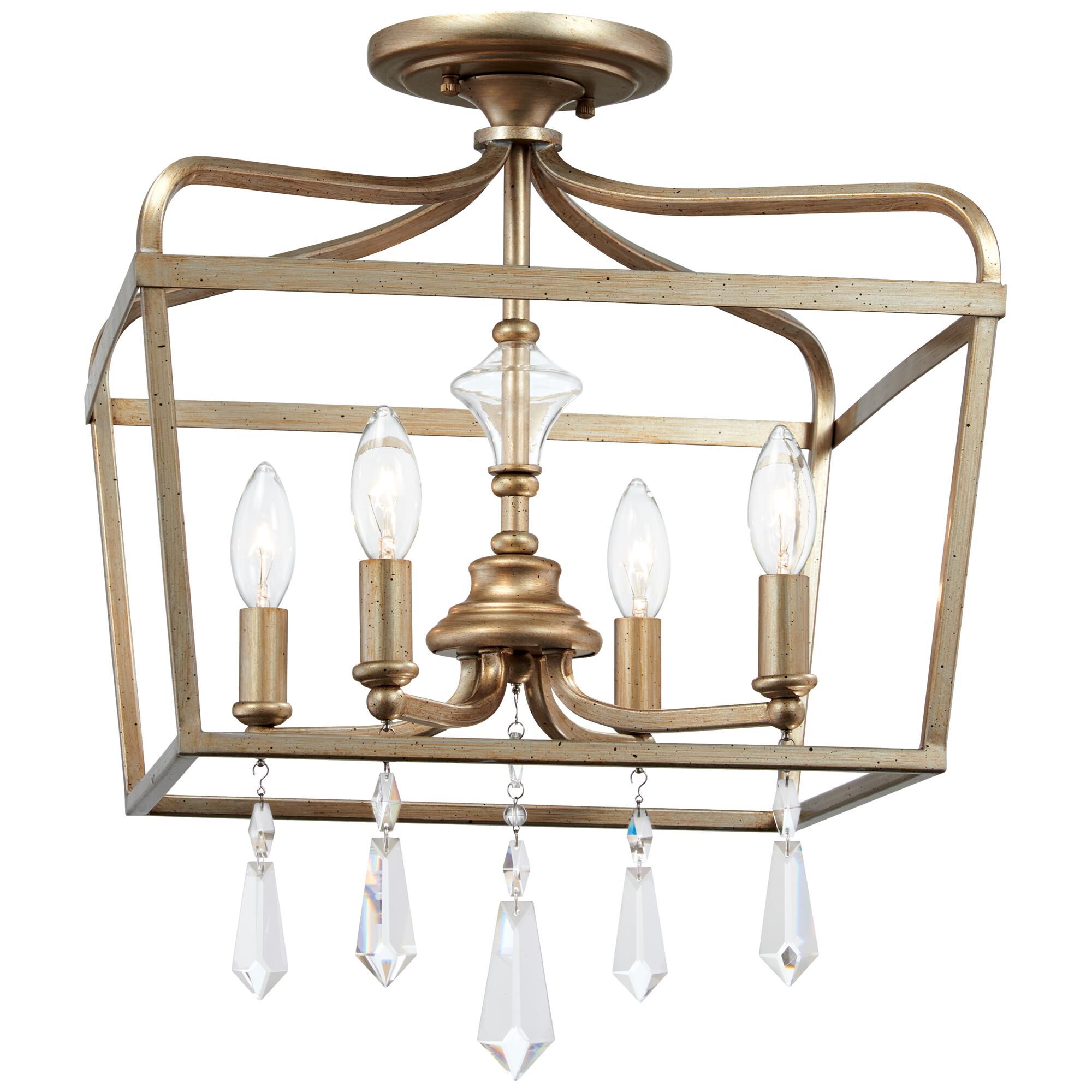 Shown in Brio Gold finish and Clear glass