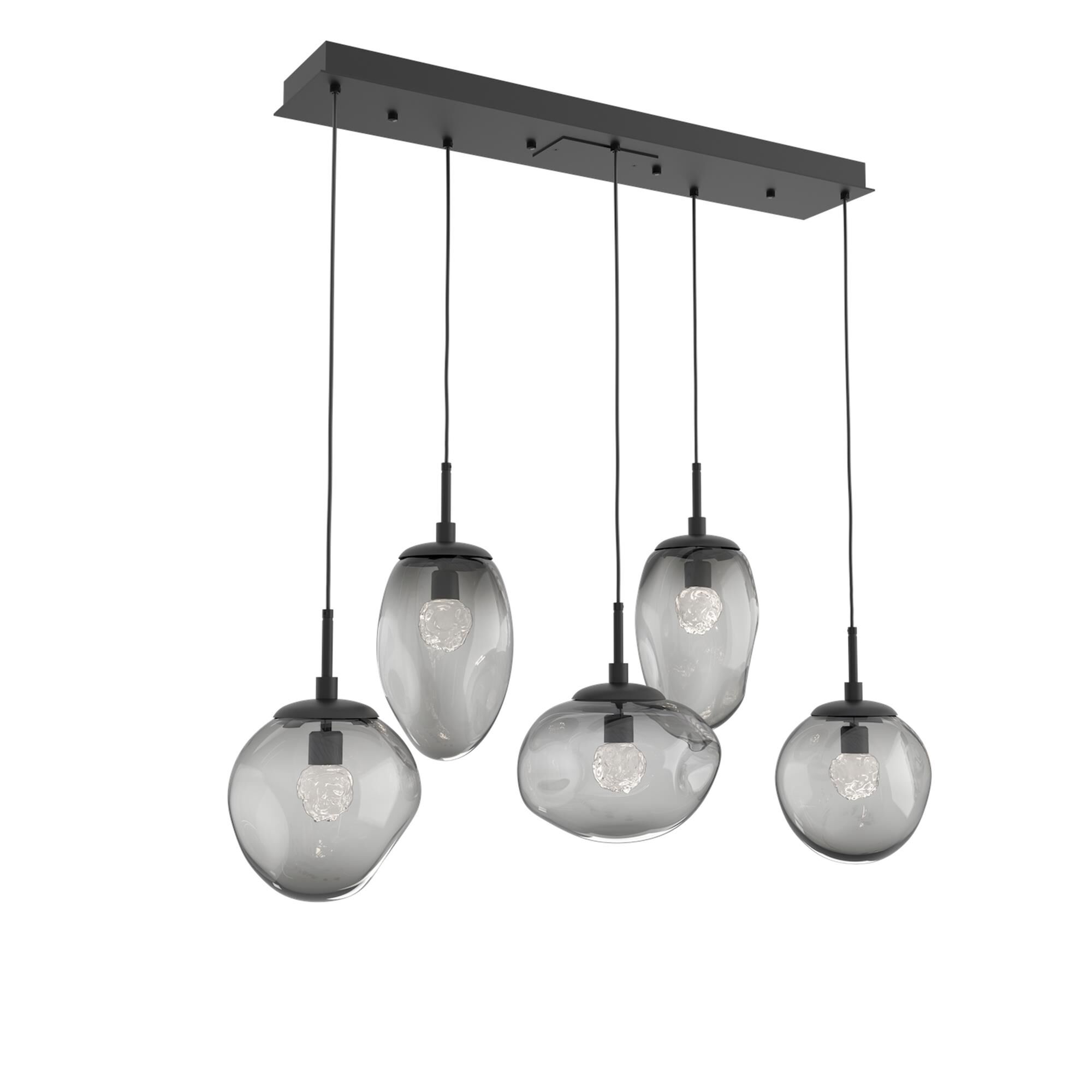 Shown in Matte Black finish and Floret Inner Smoke Outer glass