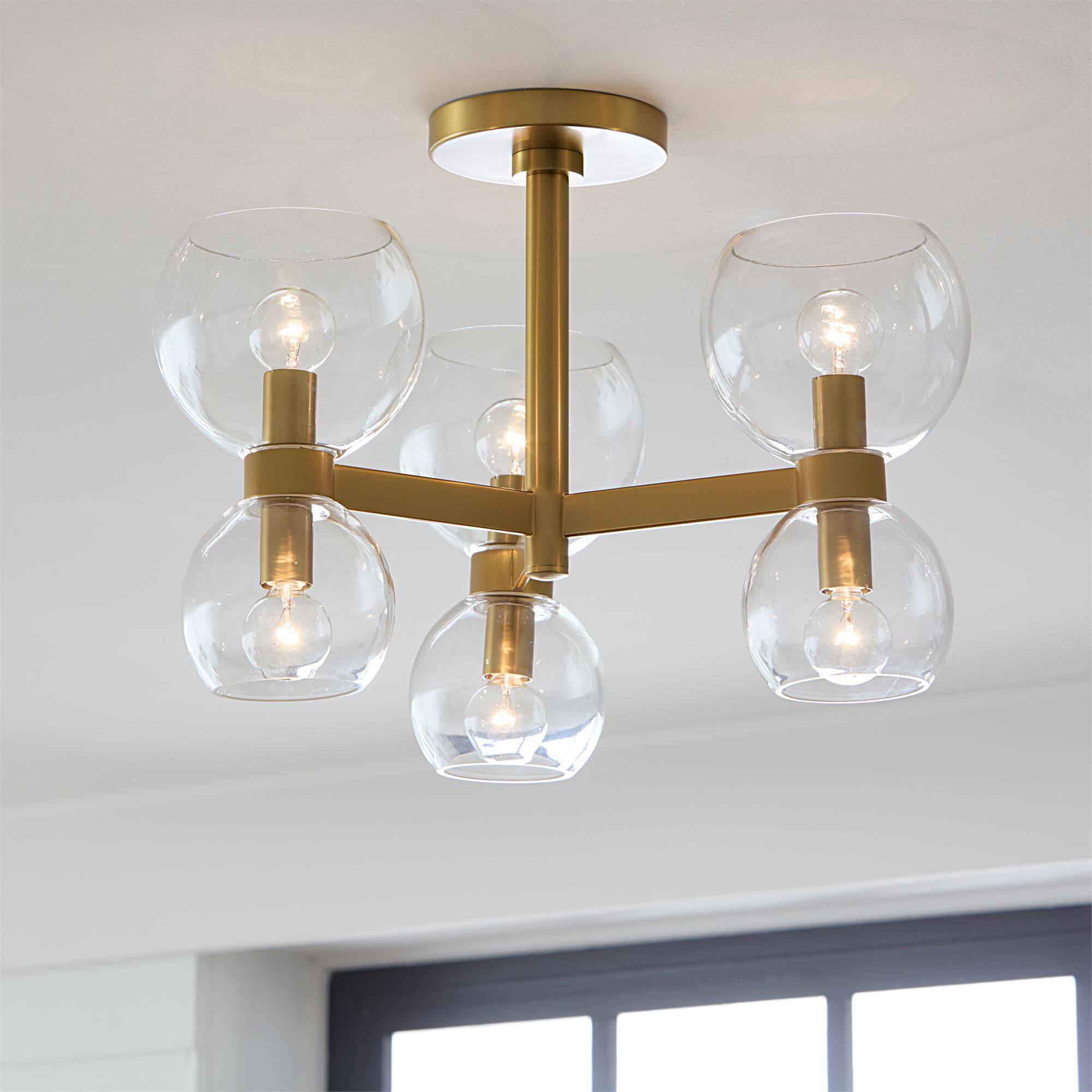 Kate Spade New York Londyn 20 Inch 6 Light Semi Flush Mount,