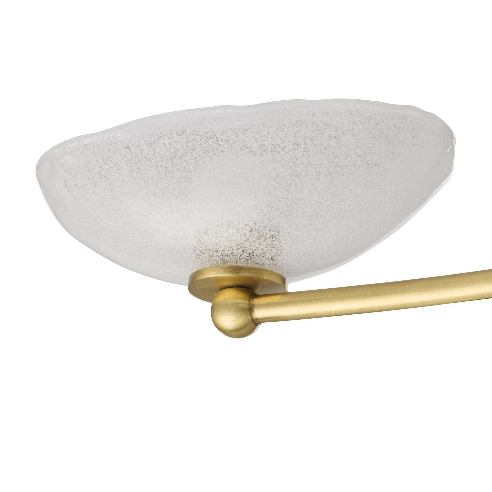 Shown in Antique Brass finish and Opal glass