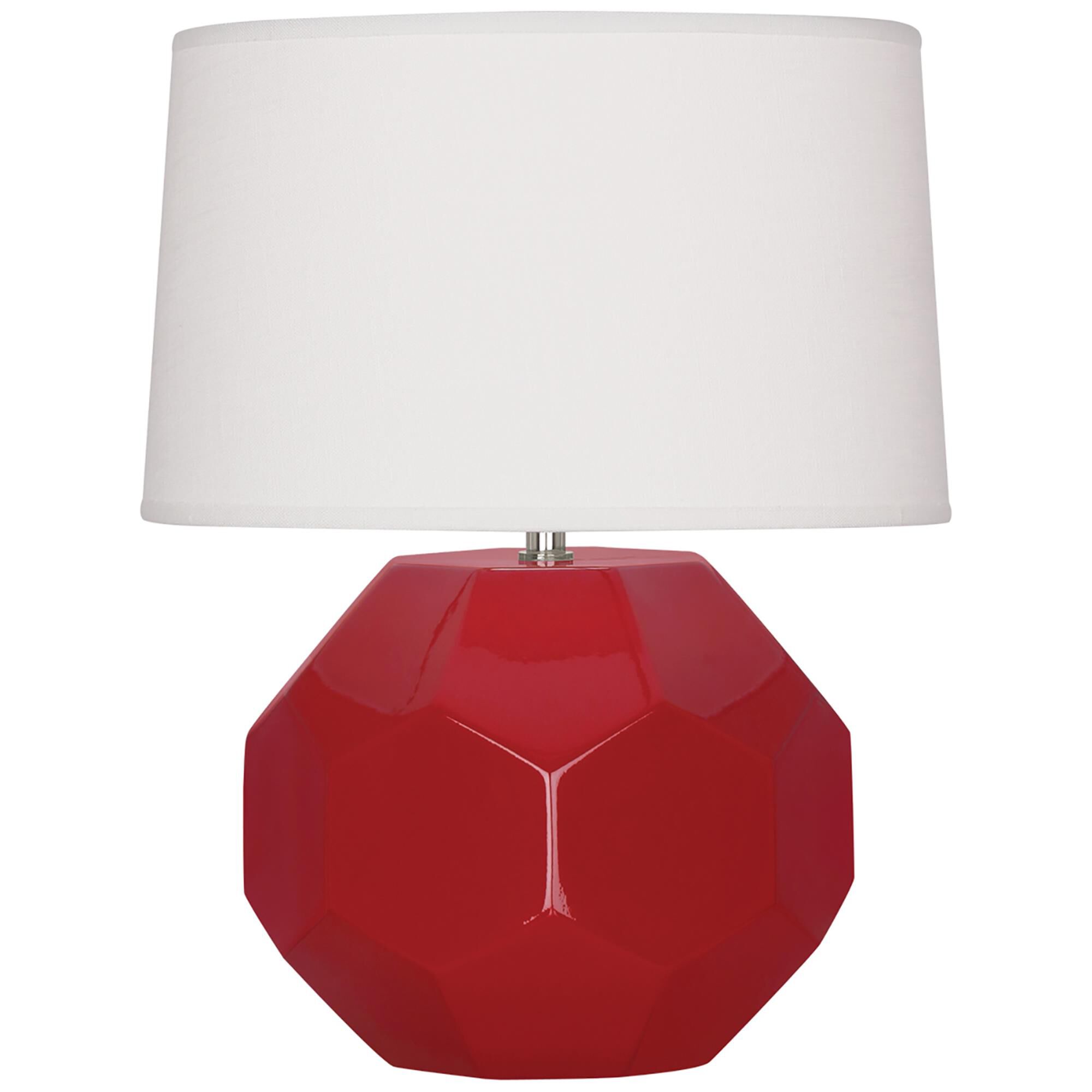 Shown in Ruby Red Glazed Ceramic finish