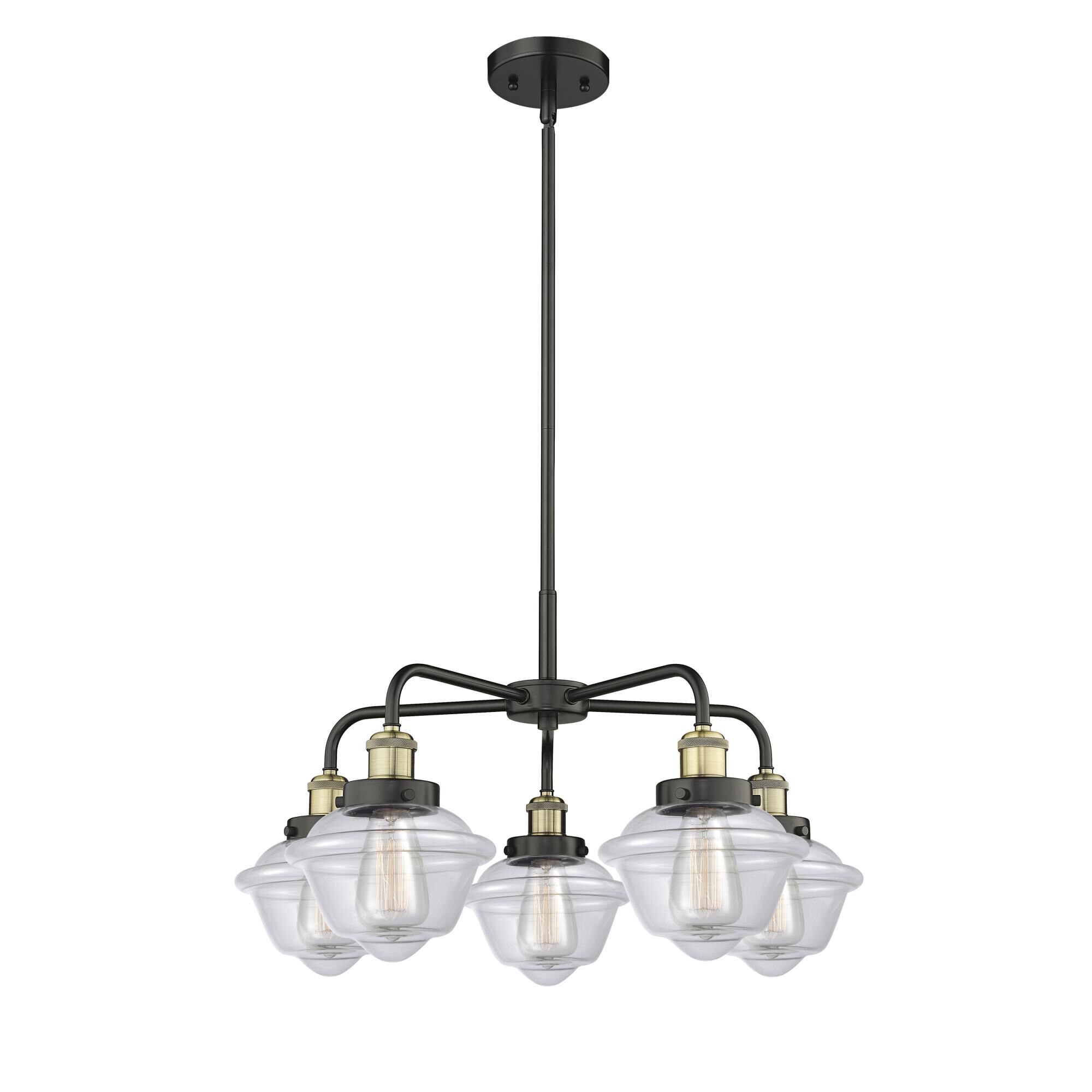 Shown in Black Antique Brass finish and Clear glass