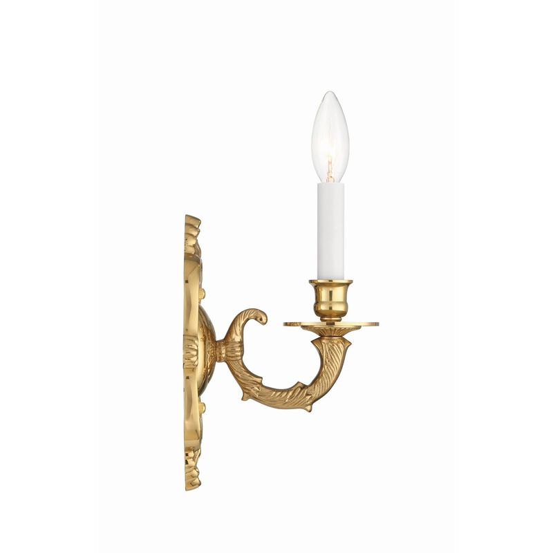 Cast Brass Mount 10 Inch Tall Wall Sconce by Crystorama