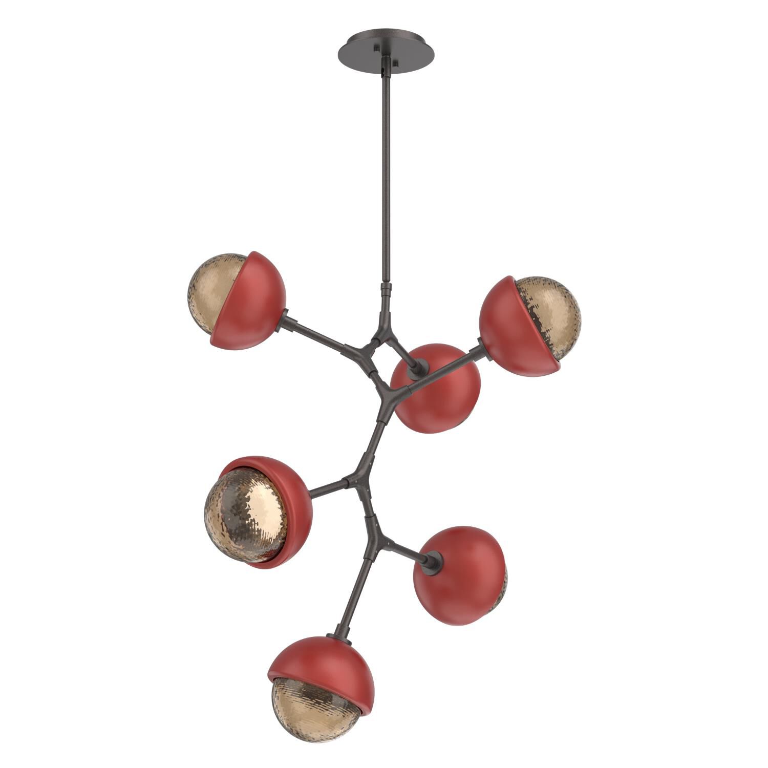 Shown in Graphite finish and Bronze glass and Cinnamon Red accent
