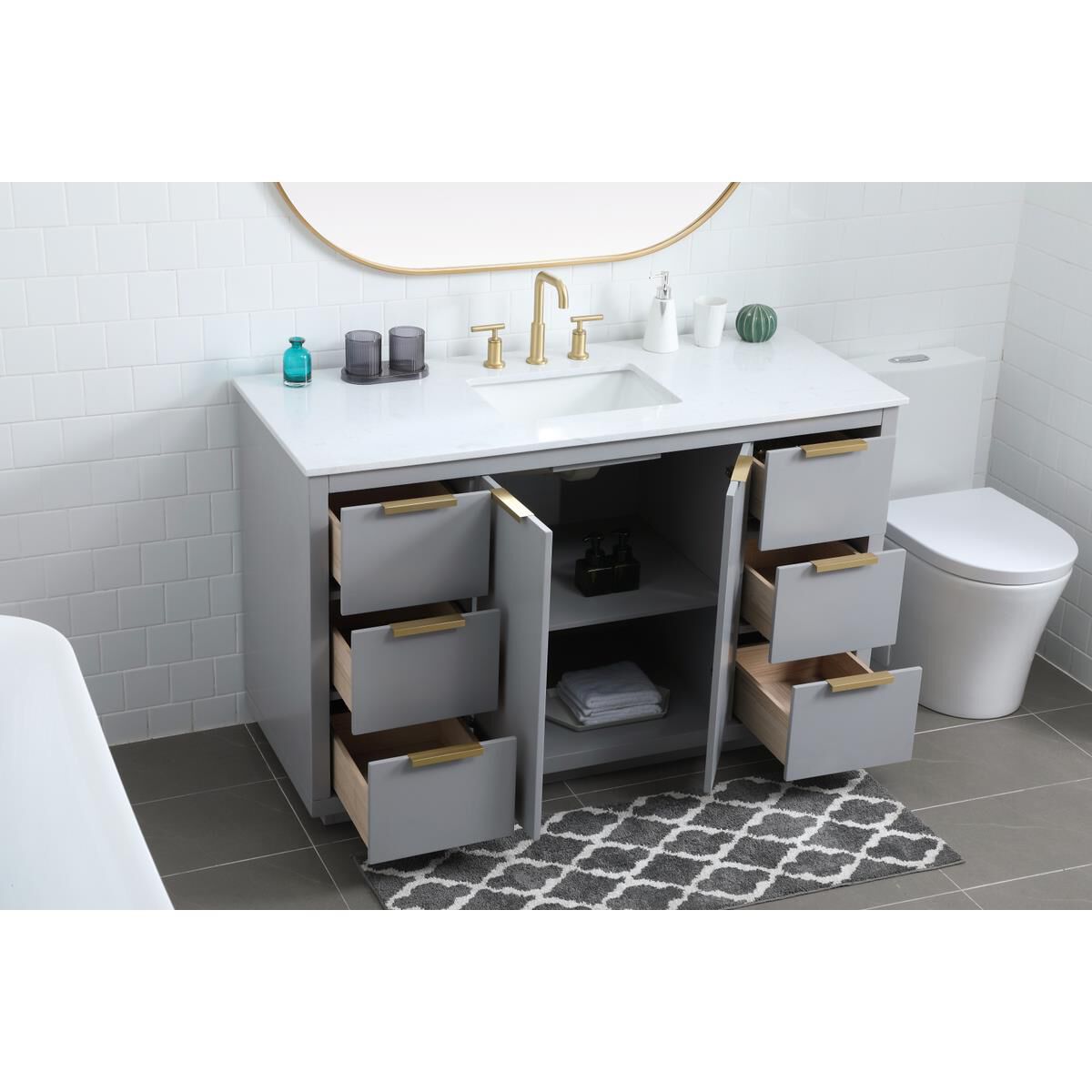 Blake 54 Inch Bath Vanity by Elegant Decor