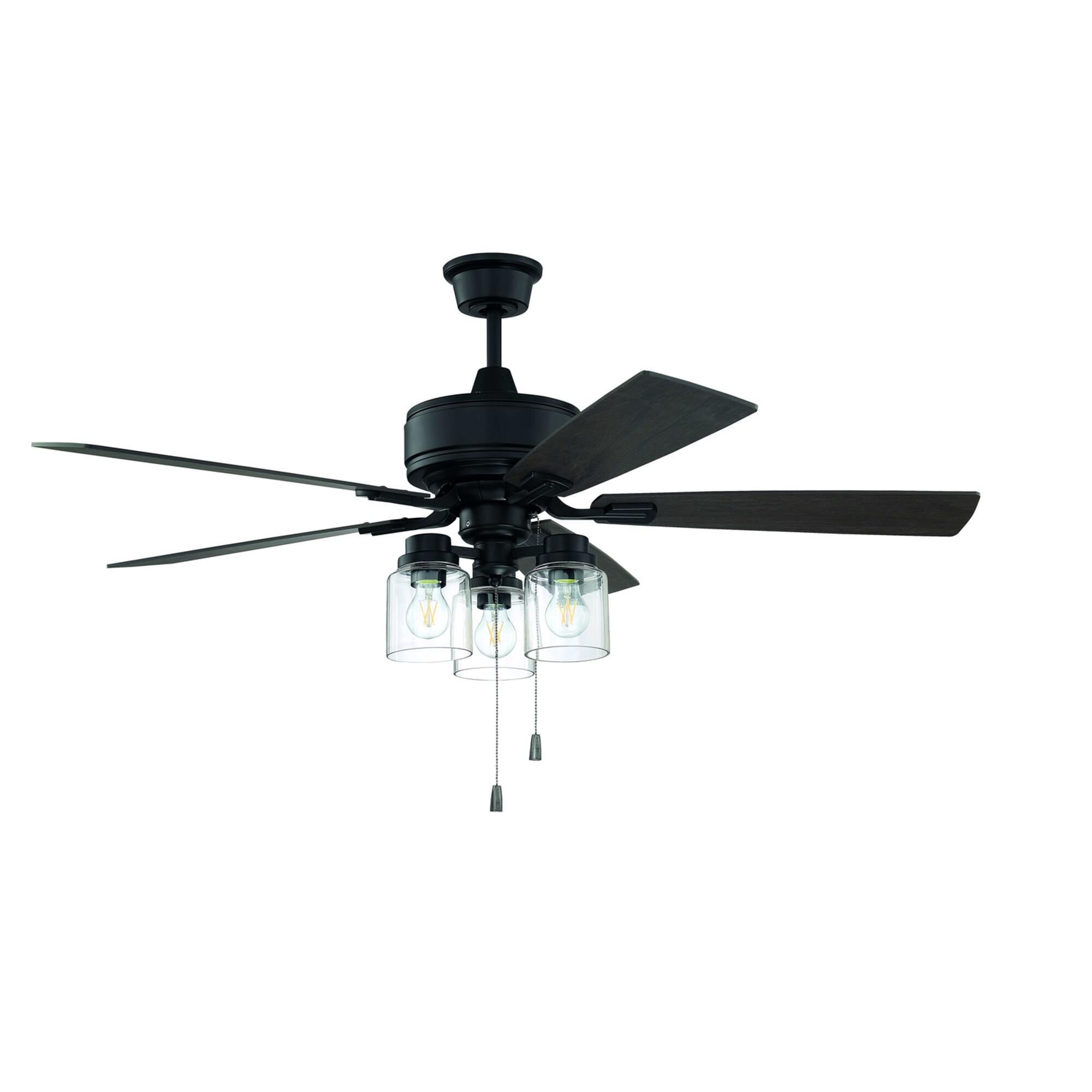 Shown in Flat Black finish and Clear glass