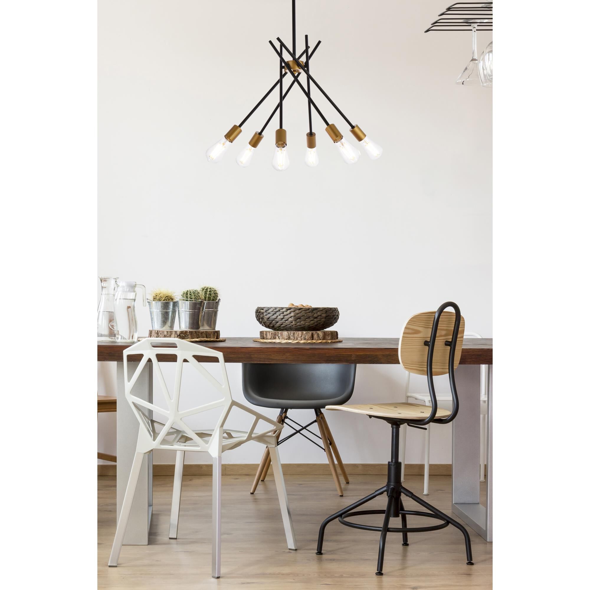 Lucca 23 Inch 6 Light Chandelier by Elegant Lighting