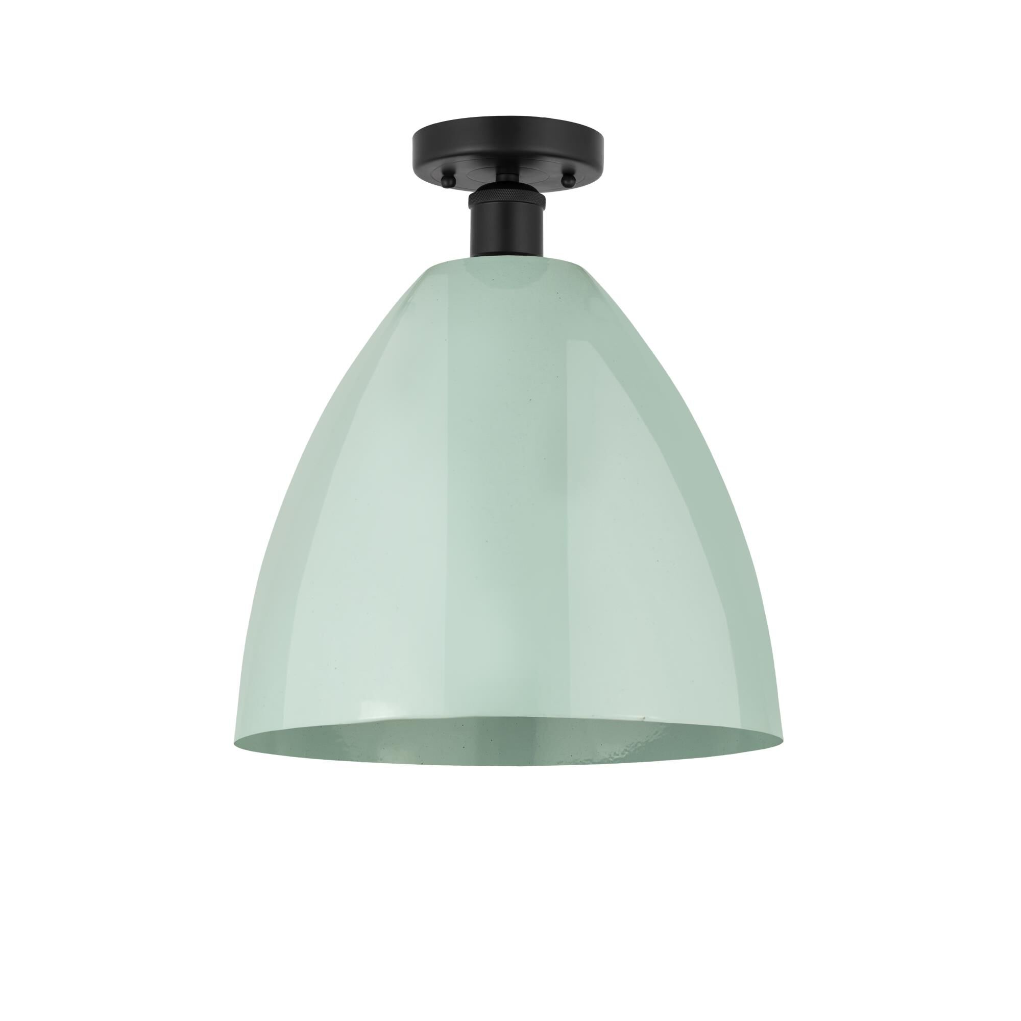 Shown in Matte Black and Seafoam finish and Seafoam Metal shade