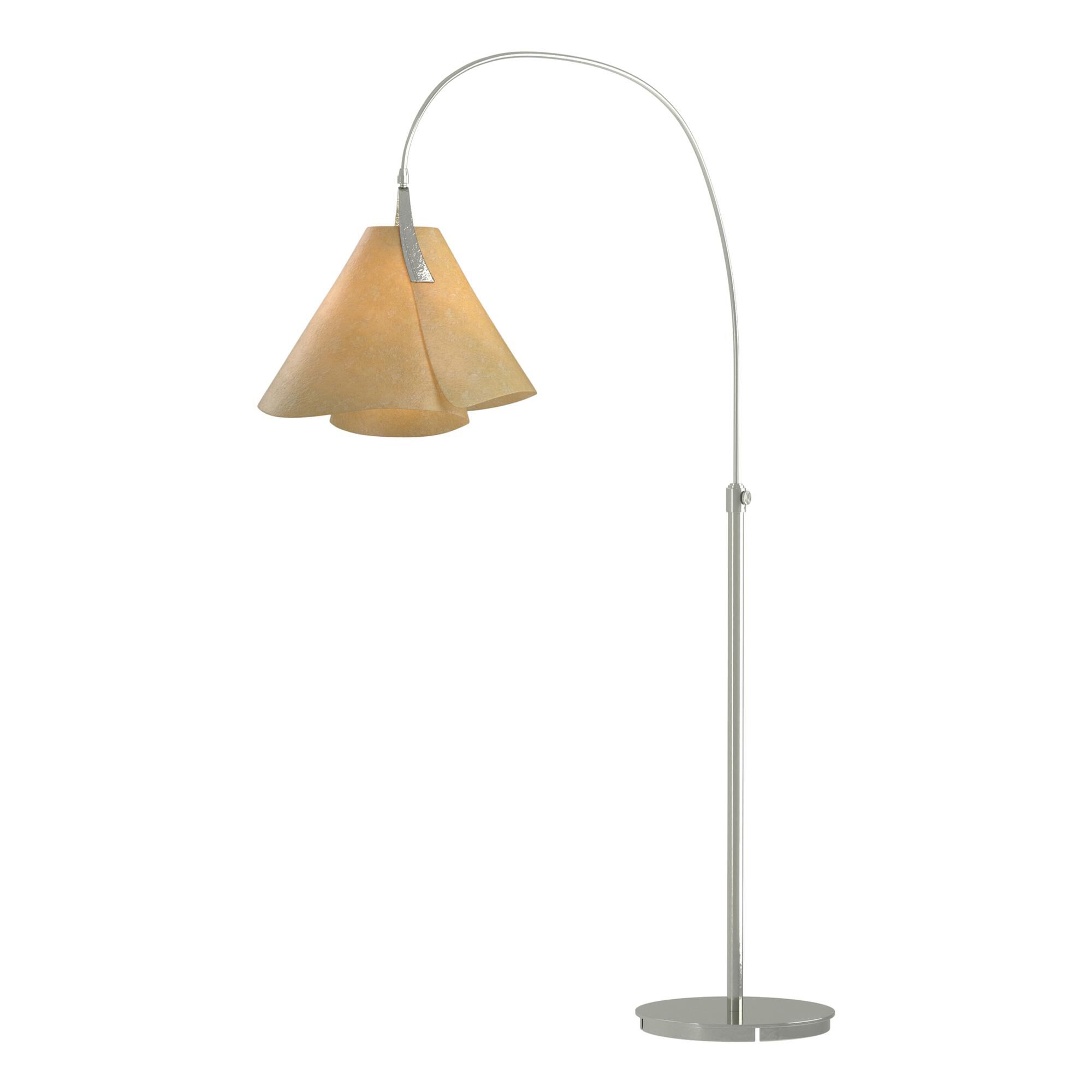 Shown in Sterling finish and Spun Amber shade