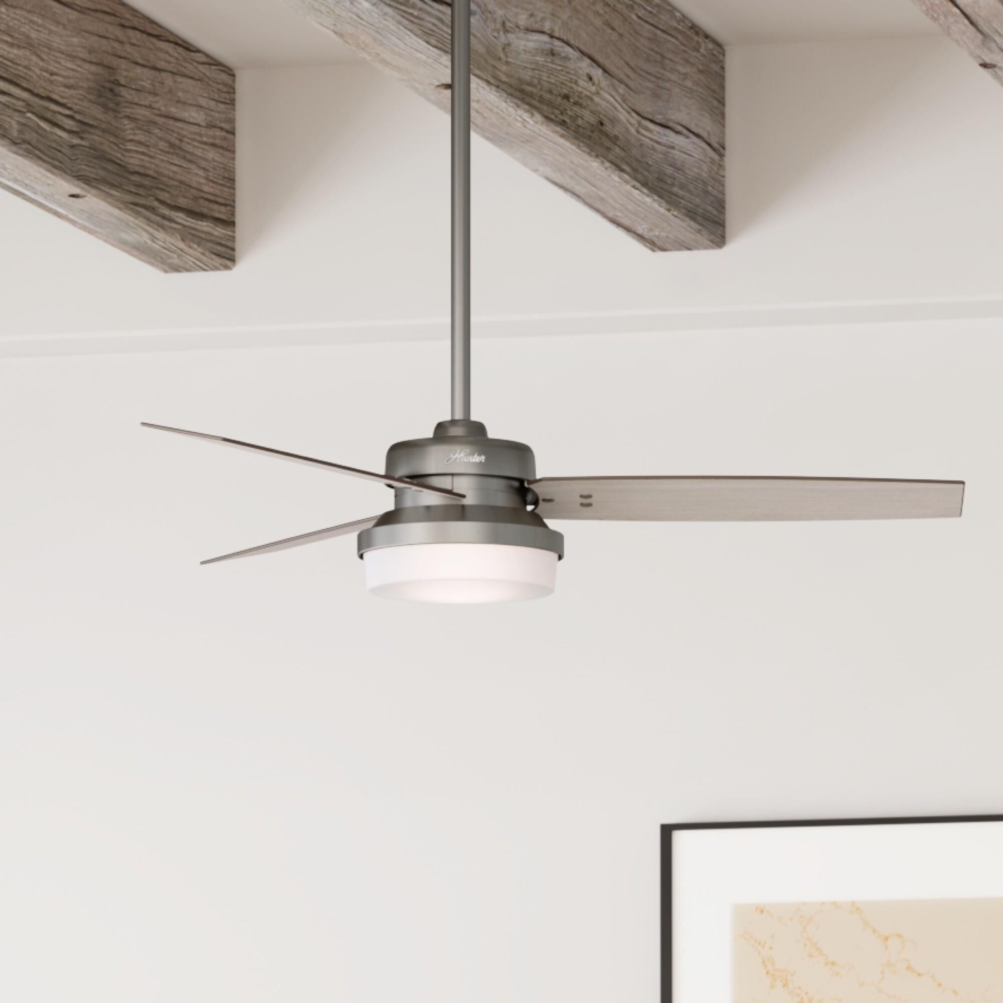 Sentinel 52 Inch Ceiling Fan with Light Kit by Hunter Fan
