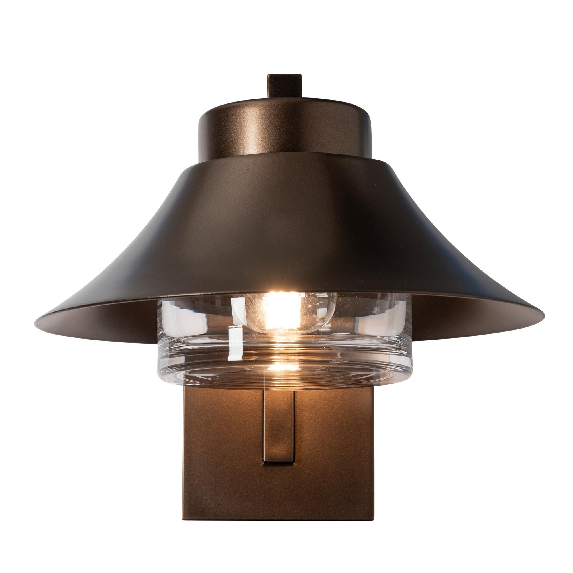 Shown in Coastal Bronze finish and Clear shade