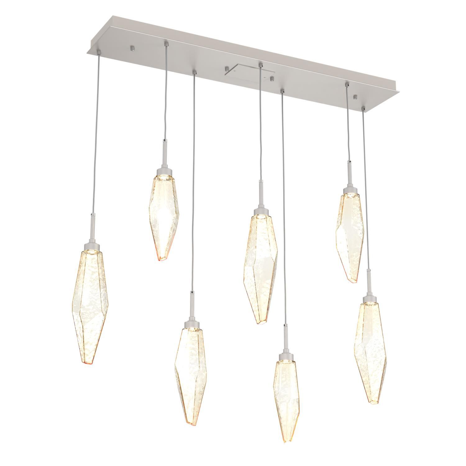 Rock Crystal 44 Inch 7 Light LED Linear Suspension Light by Hammerton Studio