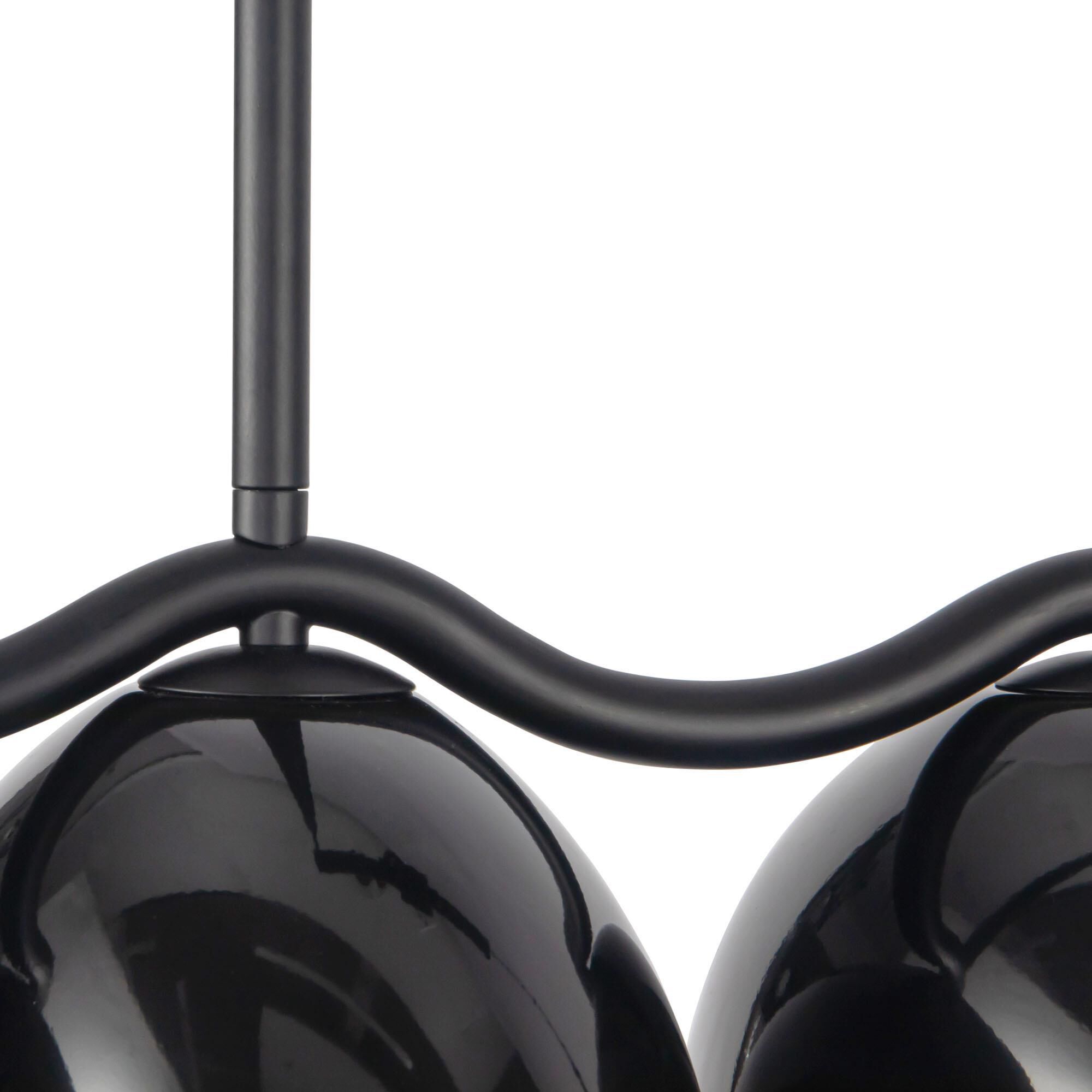 Shown in Black finish and Steel shade