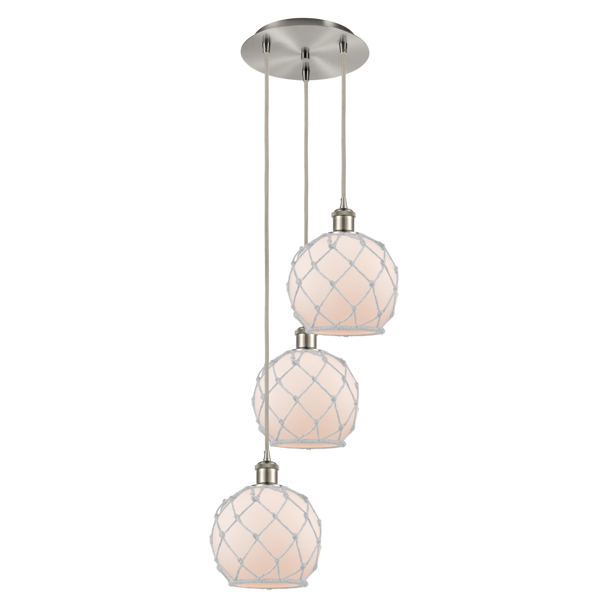 Bruno Marashlian Farmhouse Rope 15 Inch Multi Light Pendant by Innovations Lighting