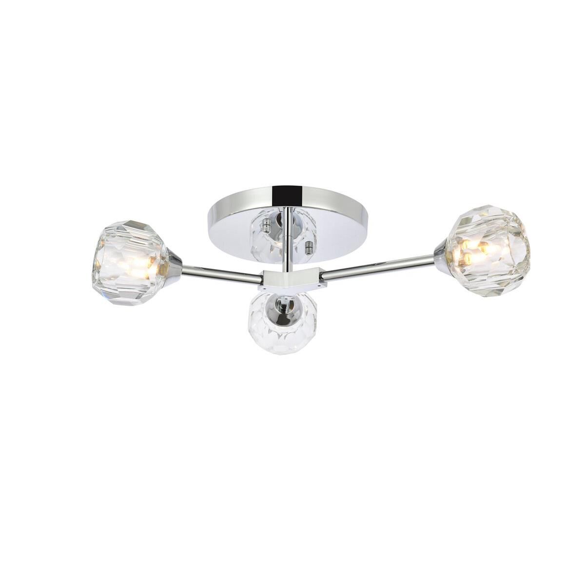 Zayne 17 Inch 3 Light LED Flush Mount by Elegant Lighting
