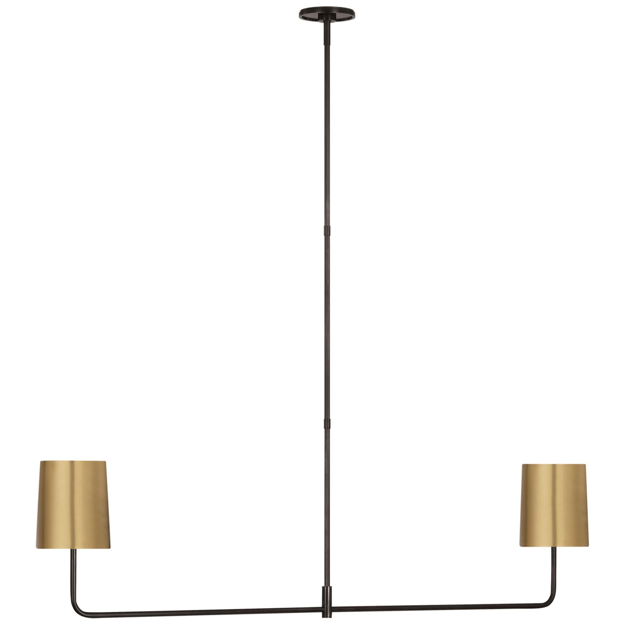 Shown in Bronze finish and Soft Brass shade