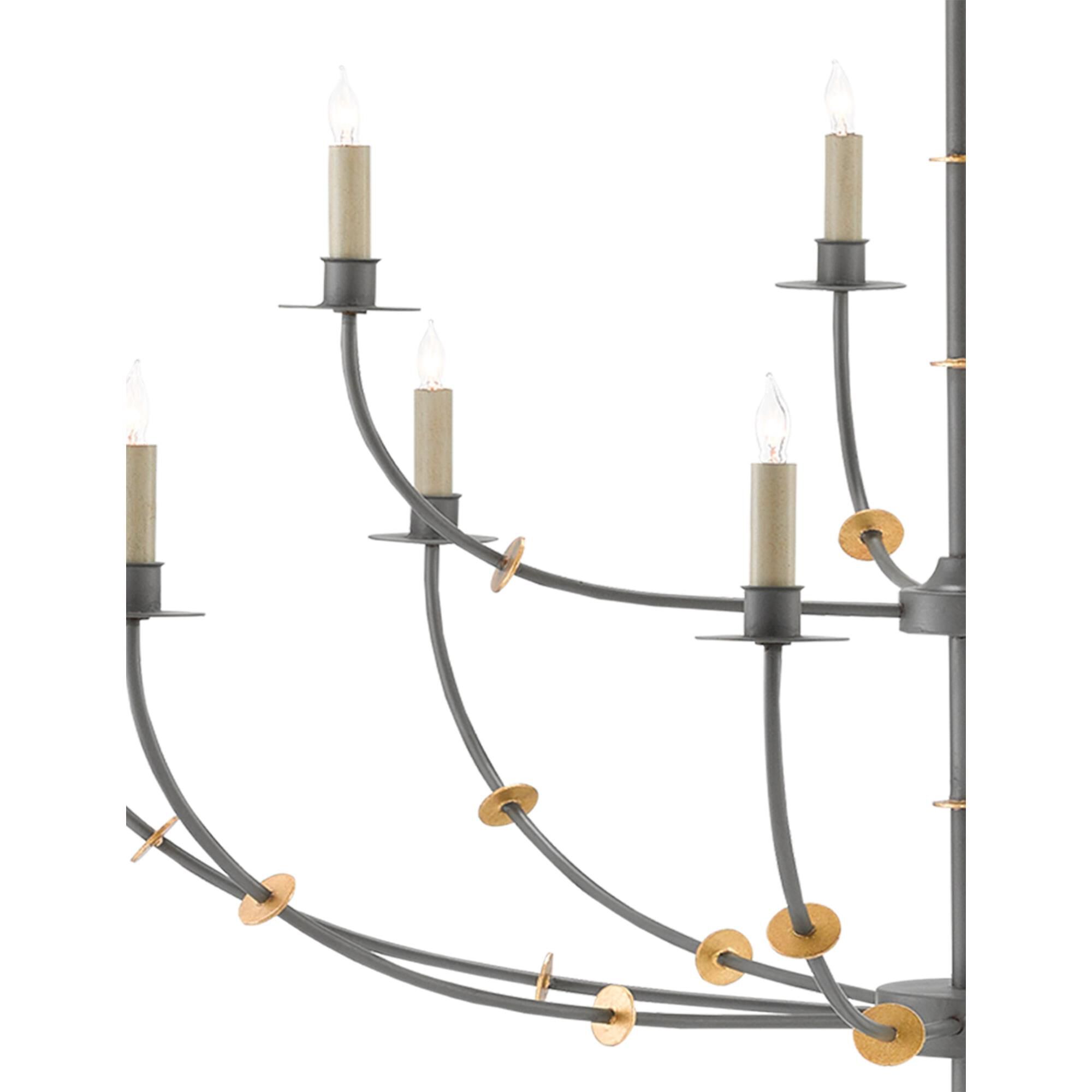 Balladier 45 Inch 12 Light Chandelier by Currey and Company