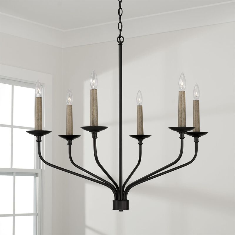Wilder 32 Inch 6 Light Chandelier by Capital Lighting Fixture Company