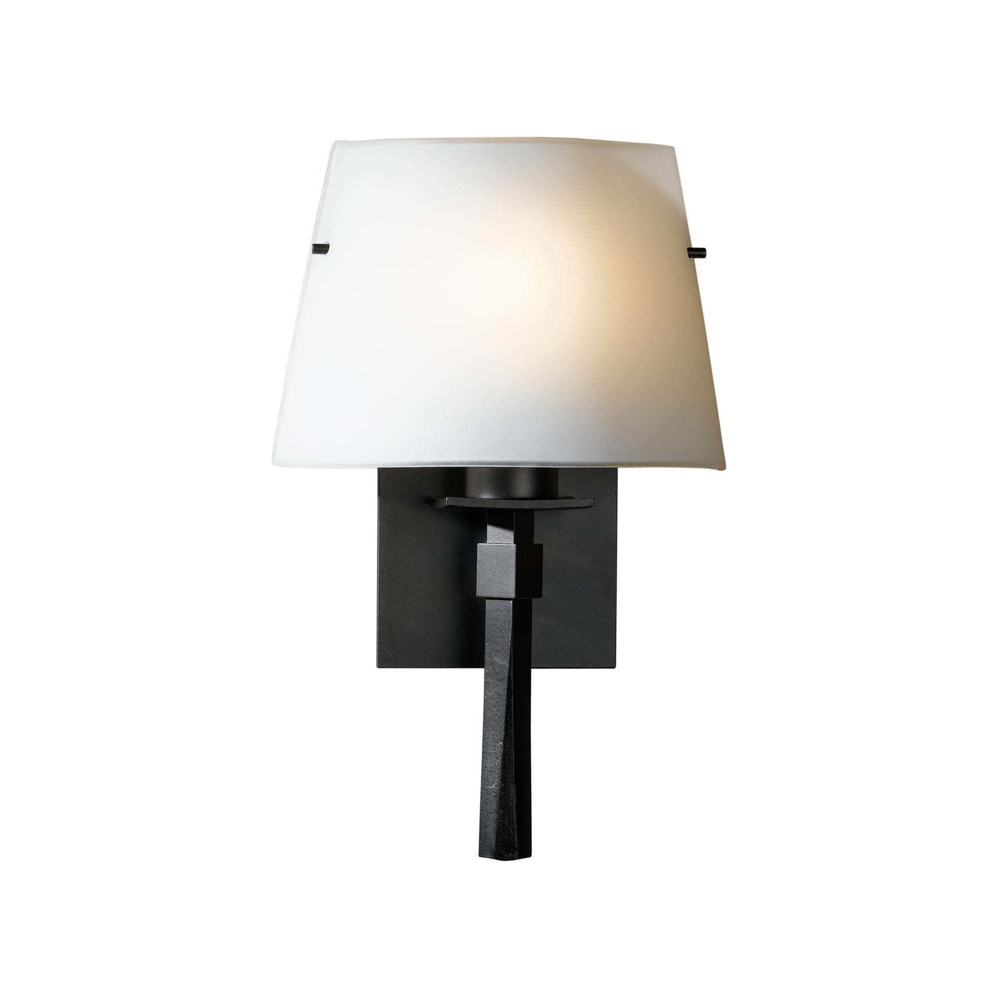Shown in Dark Smoke finish and Opal  glass