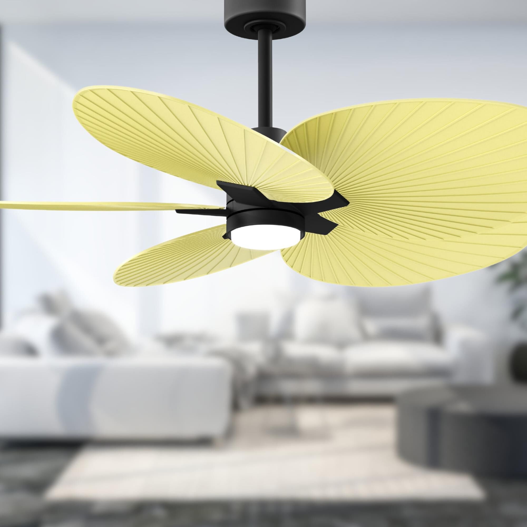Alessandra Tropical Outdoor Rated 48 Inch Ceiling Fan with Light Kit by Matthews Fan Company