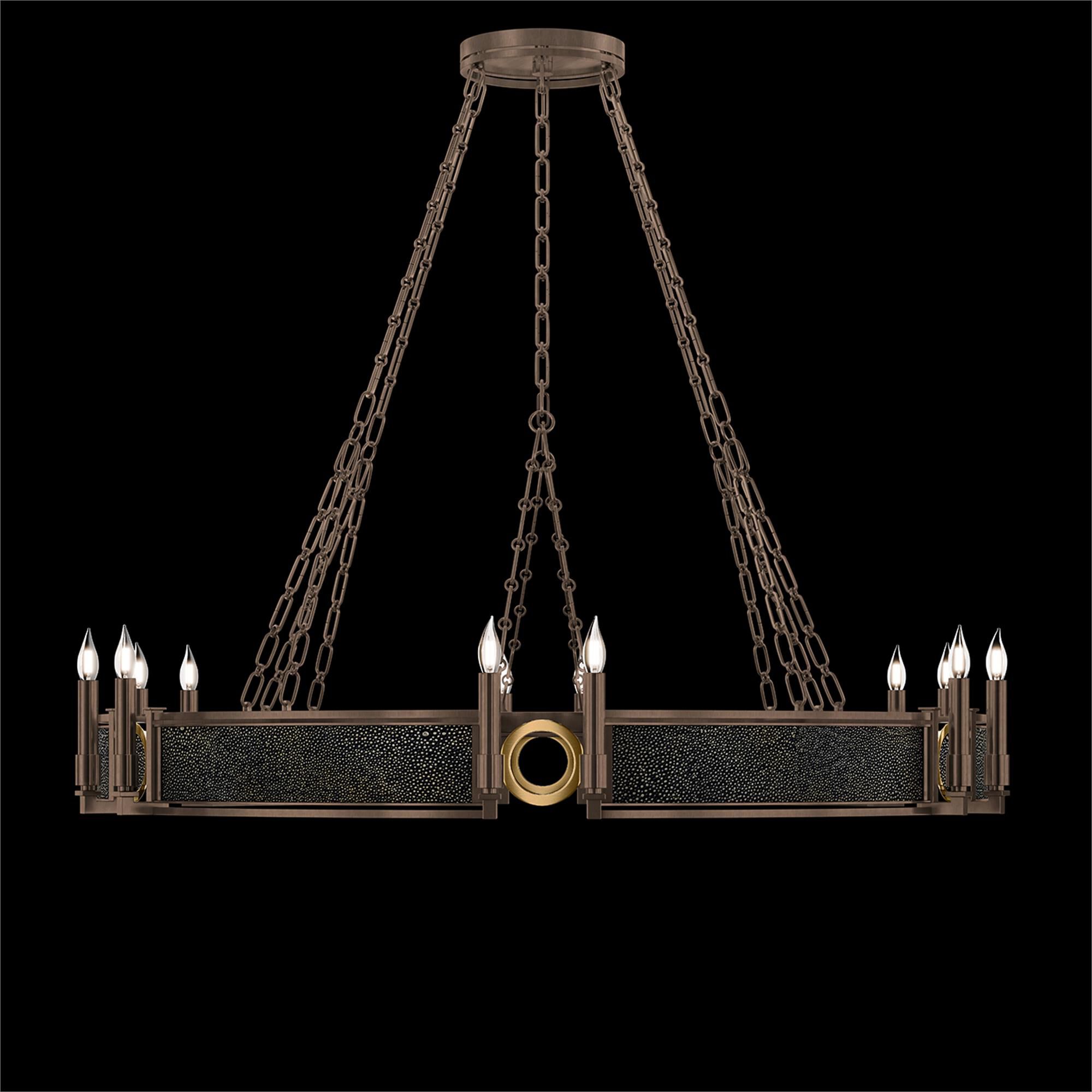 Shown in Bronze and Brass  finish and Black Knight accent