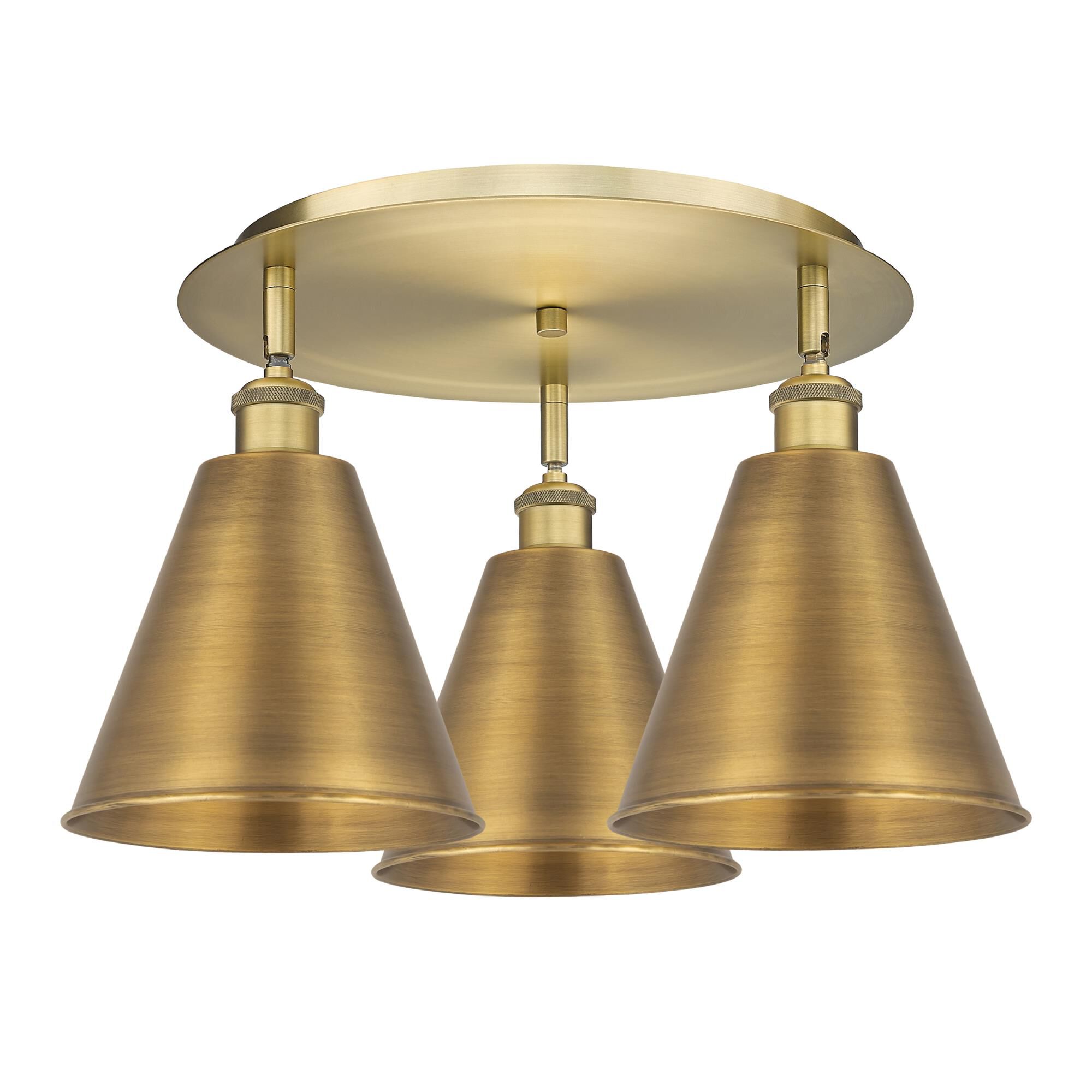 Shown in Brushed Brass finish and Brushed Brass shade
