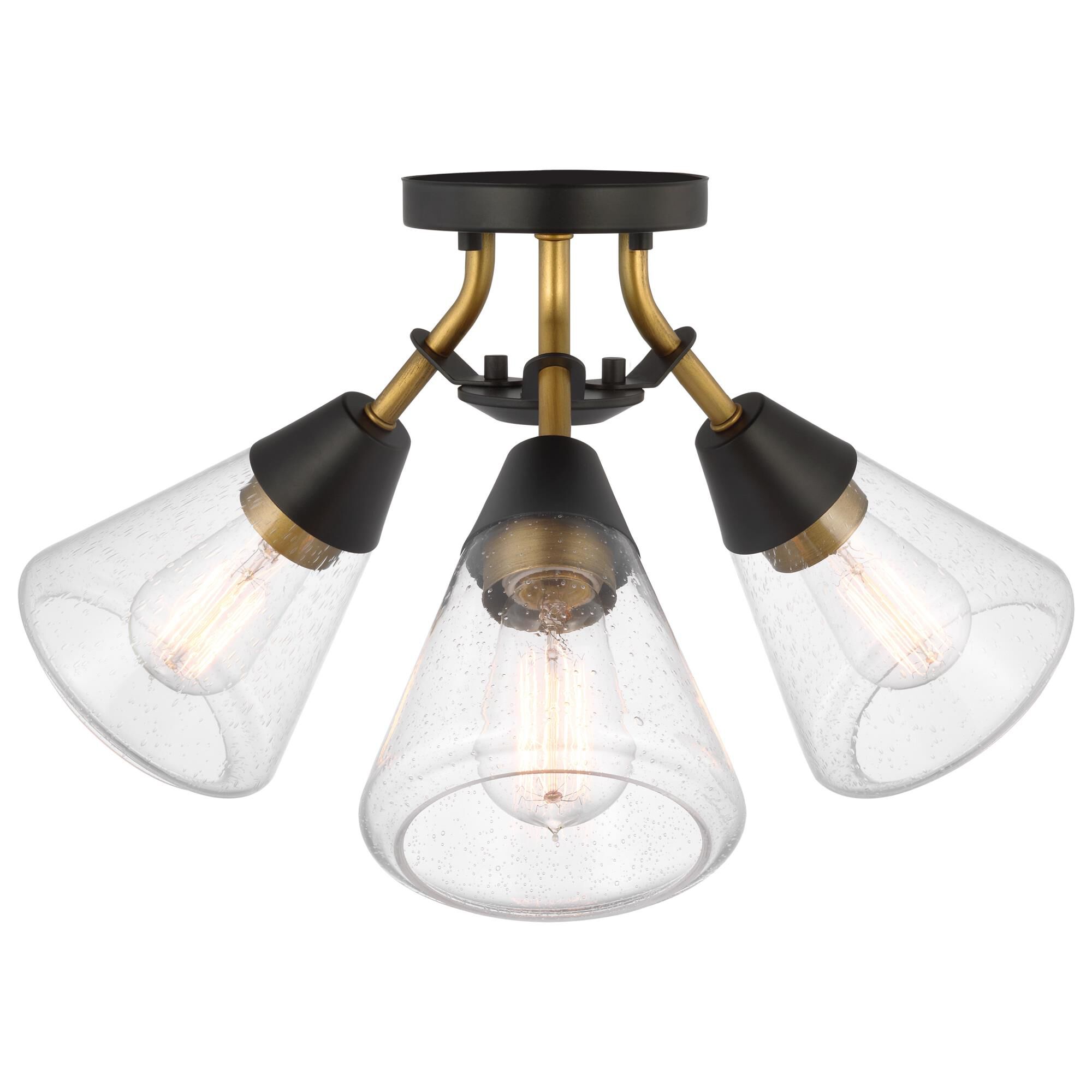 Starlight 19 Inch 3 Light Semi Flush Mount by Nuvo Lighting