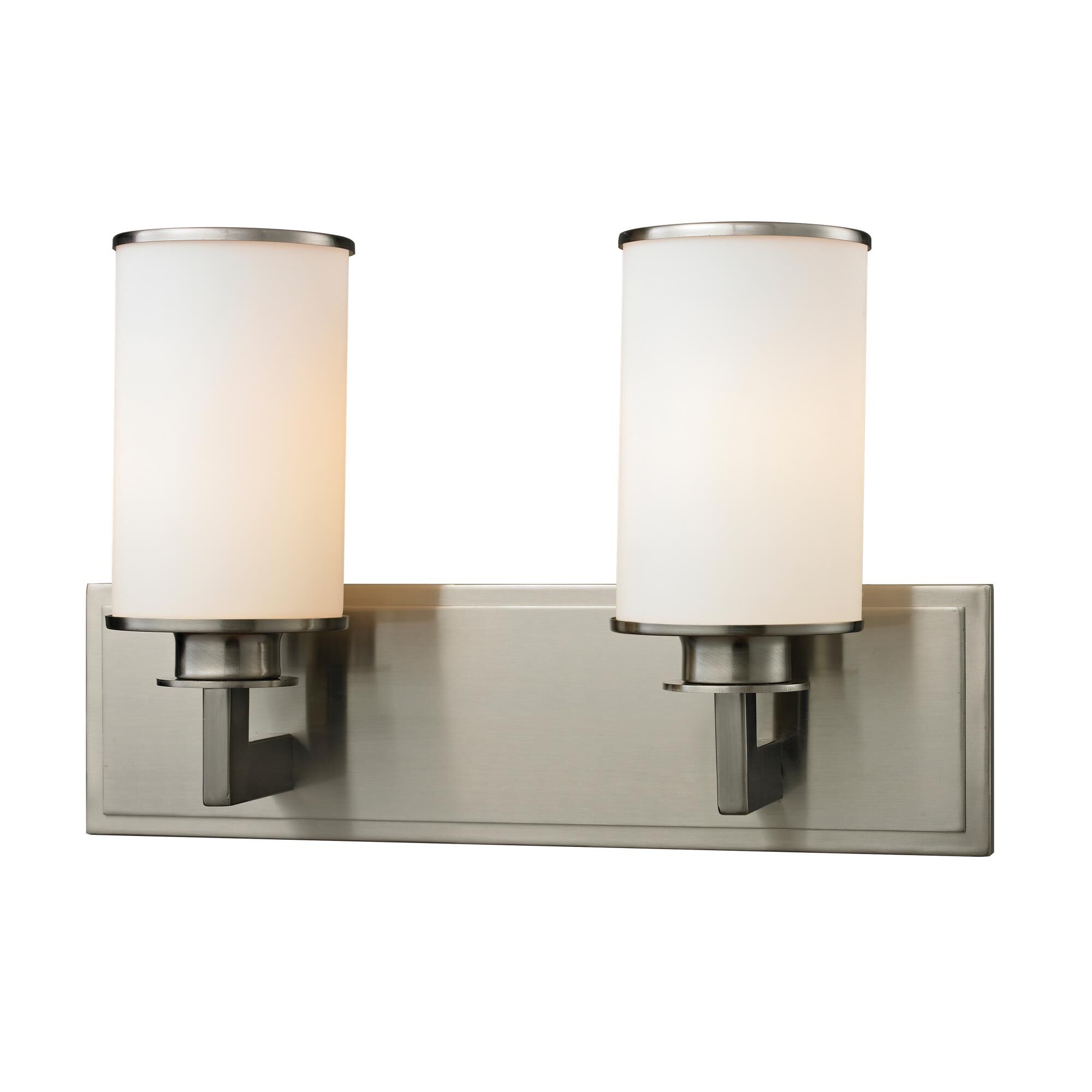 Shown in Brushed Nickel finish and Glass shade