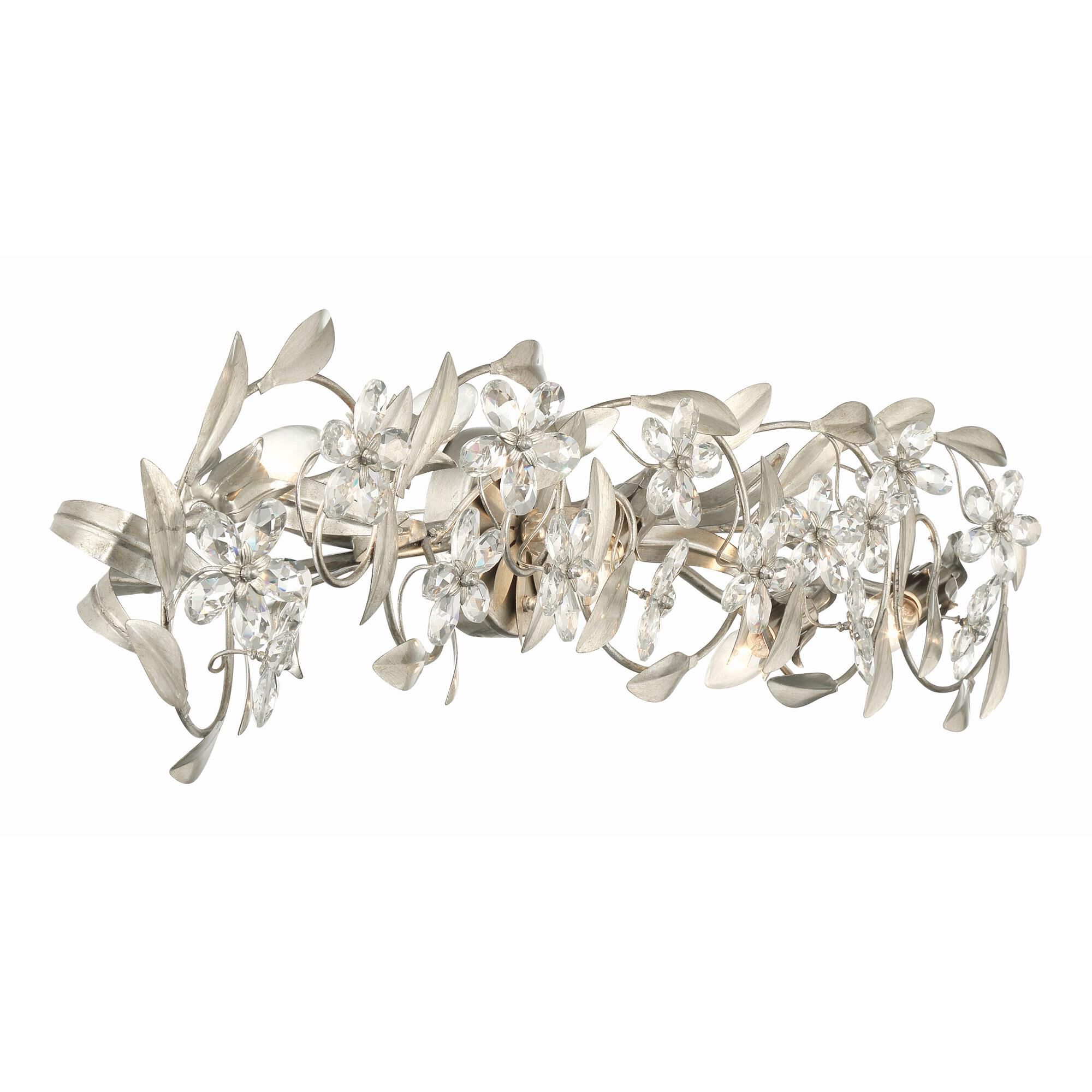 Shown in Antique Silver finish and Hand Cut crystal