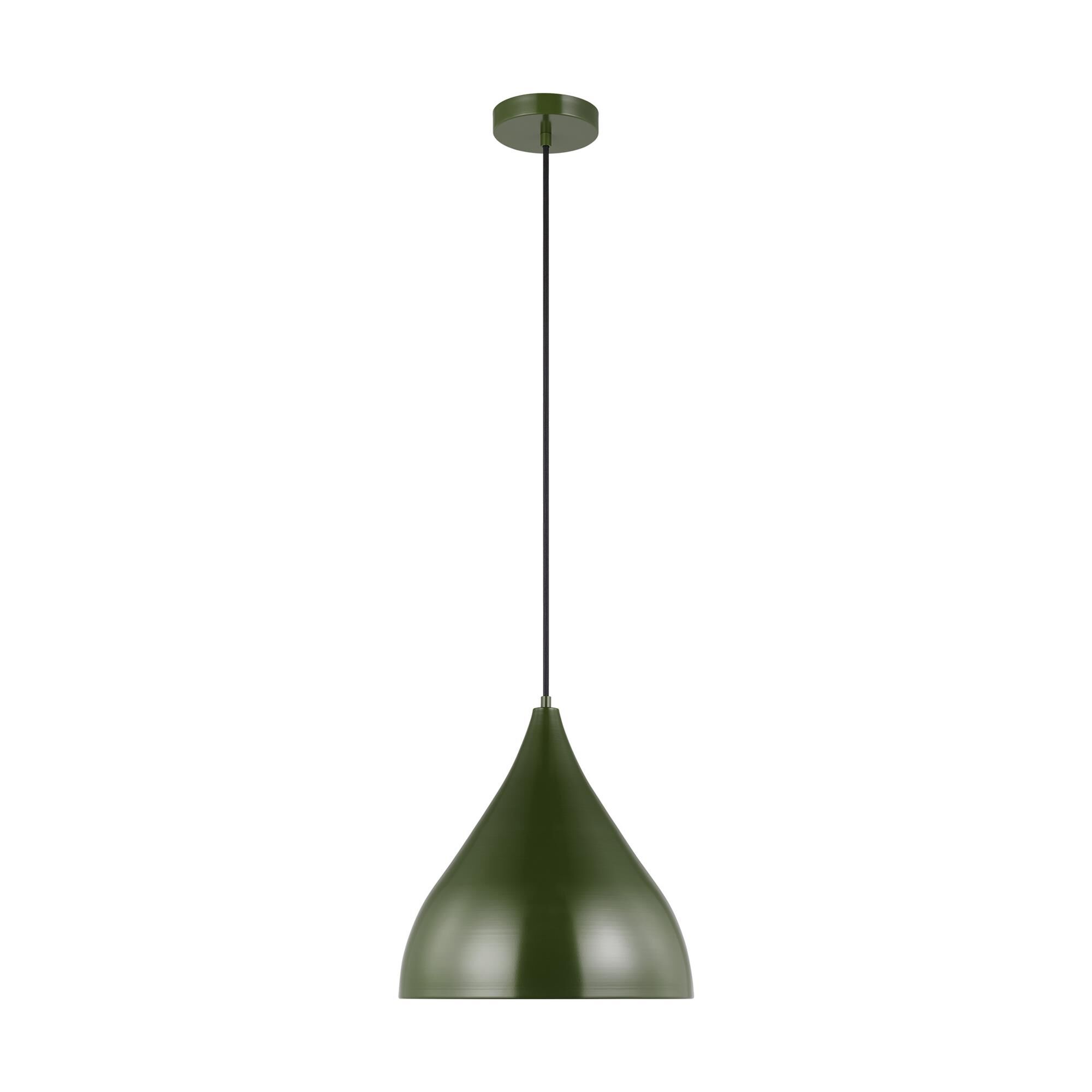 Shown in Olive finish and Olive glass and Olive Steel shade