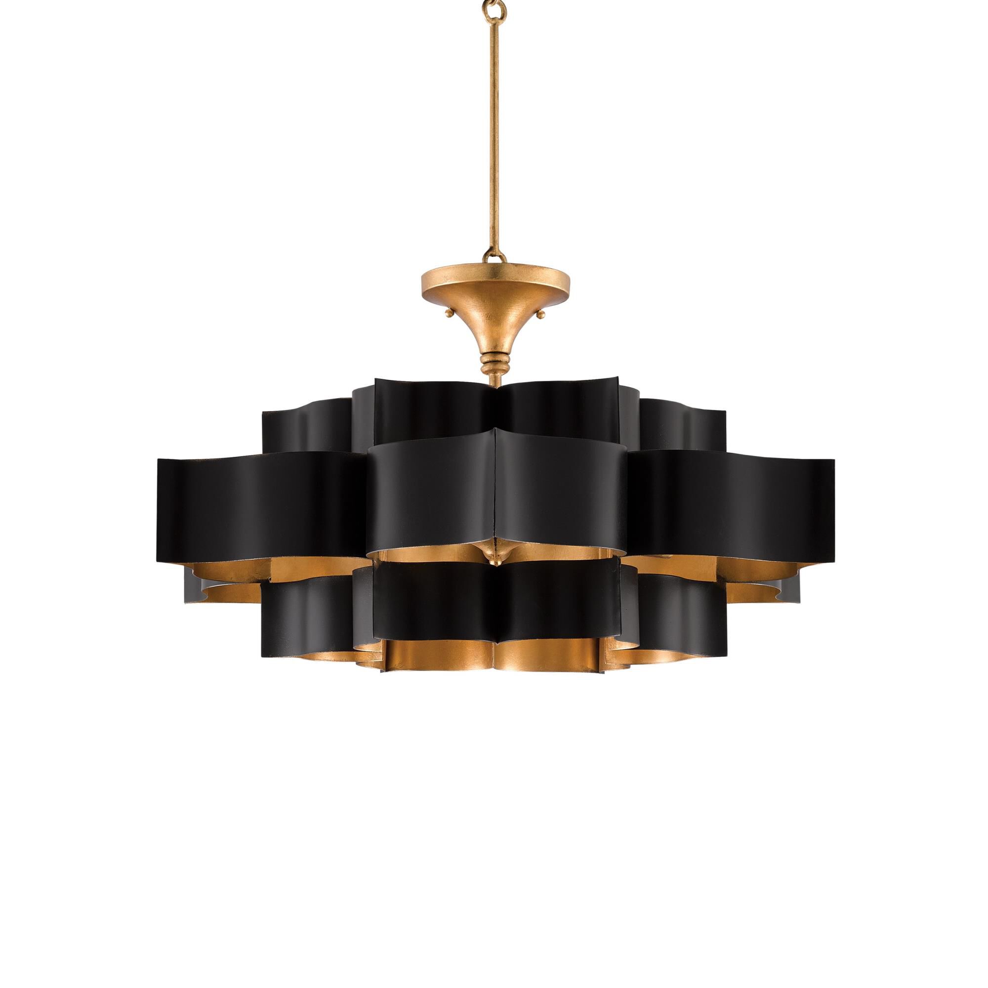 Shown in Satin Black/Contemporary Gold Leaf finish