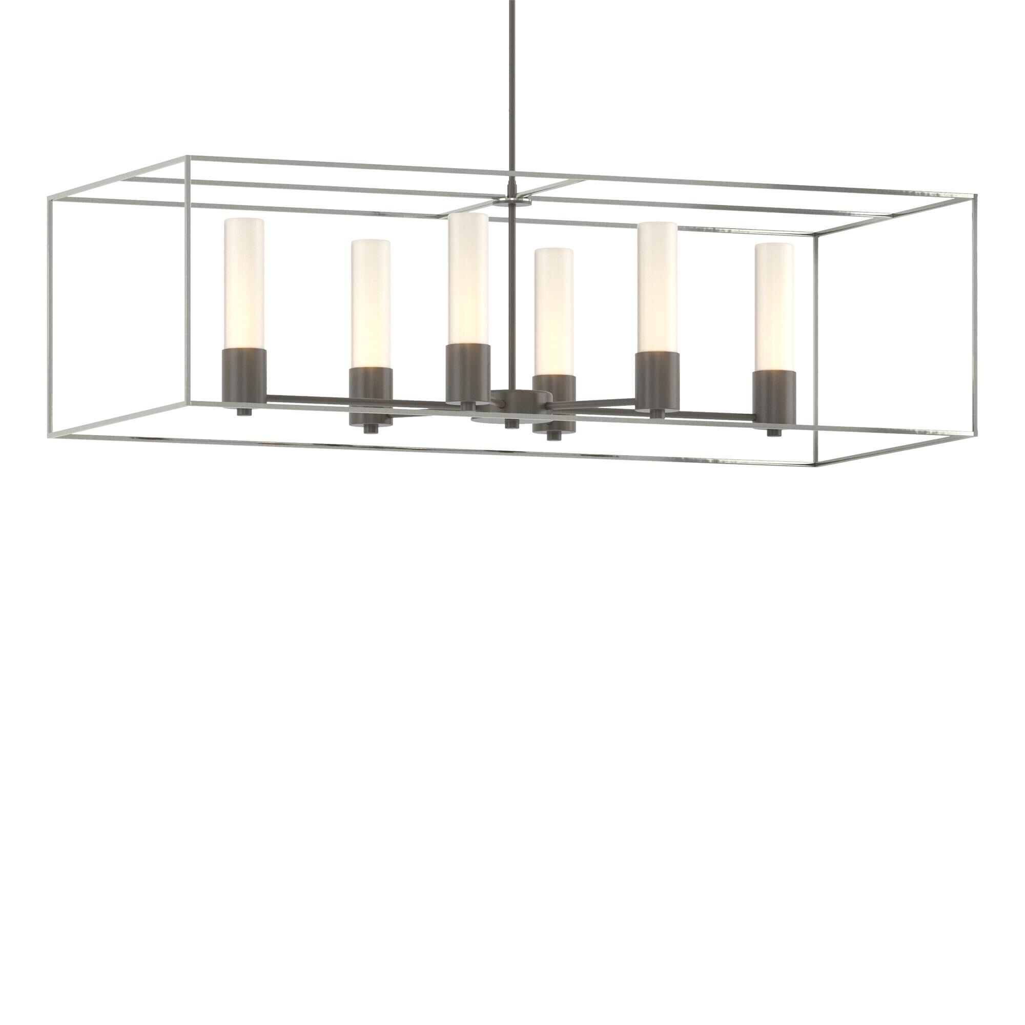 Shown in Dark Smoke finish and Opal glass and Sterling accent