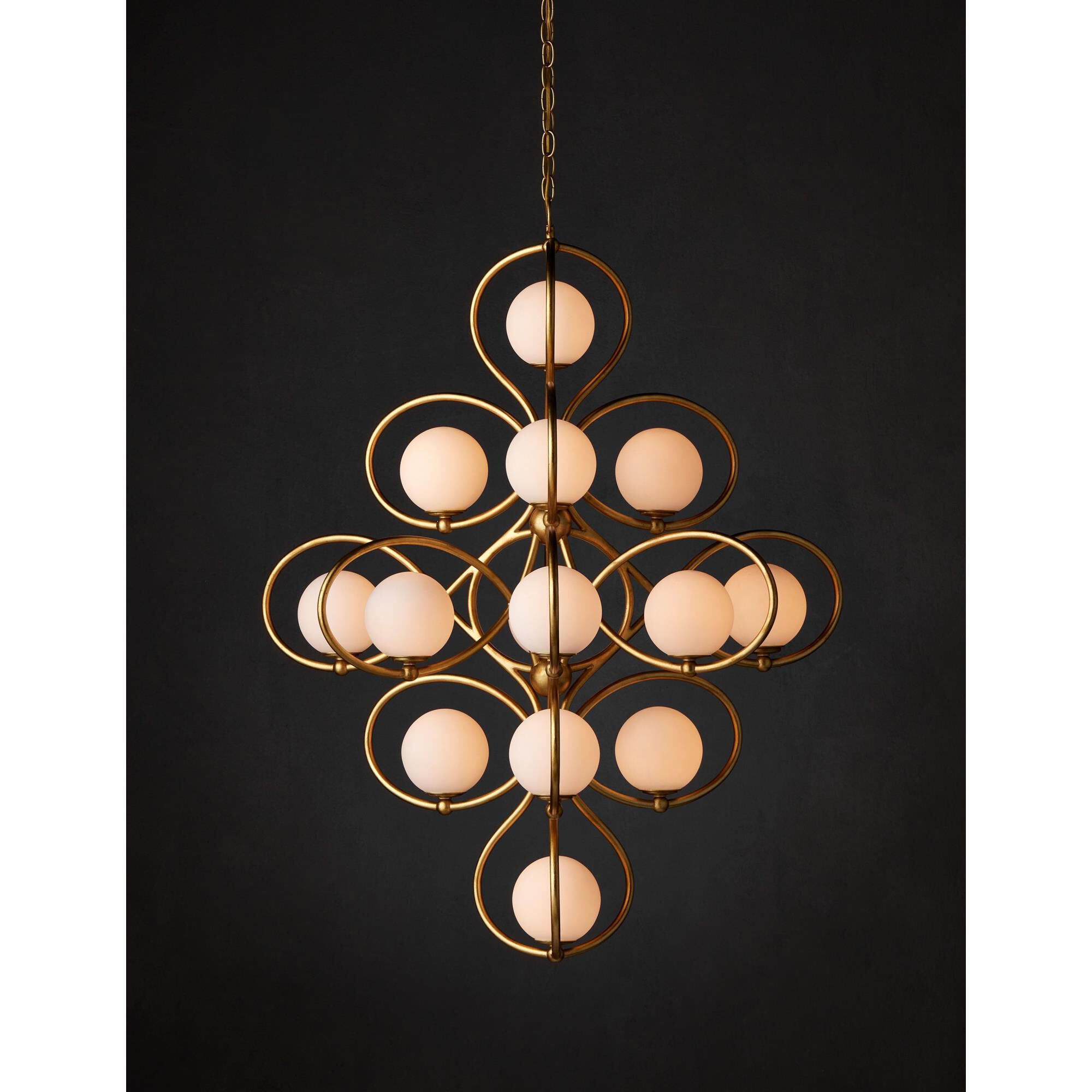 Shown in Contemporary Gold Leaf, Contemporary Gold and White finish