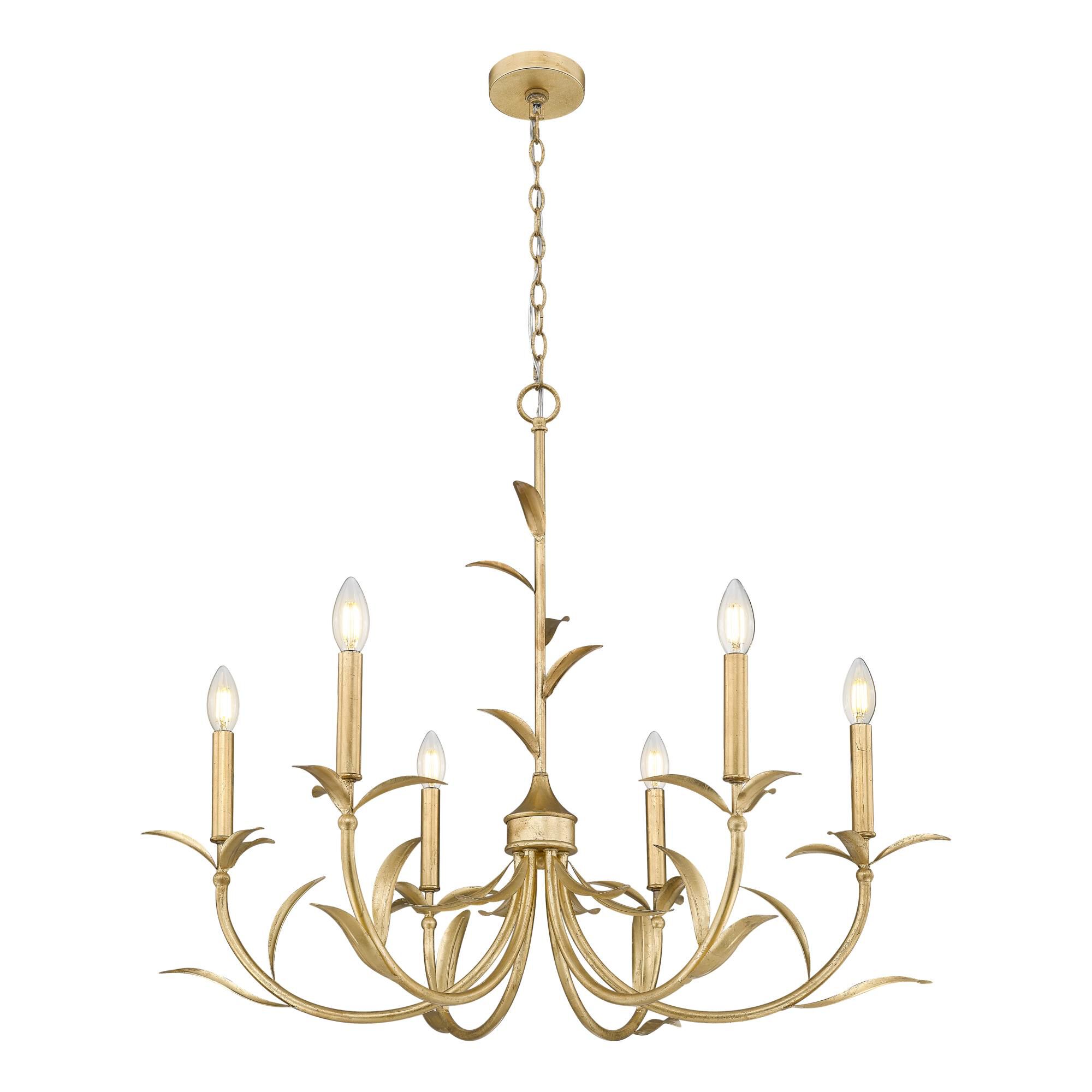 Shown in Gold Leaf finish and White glass