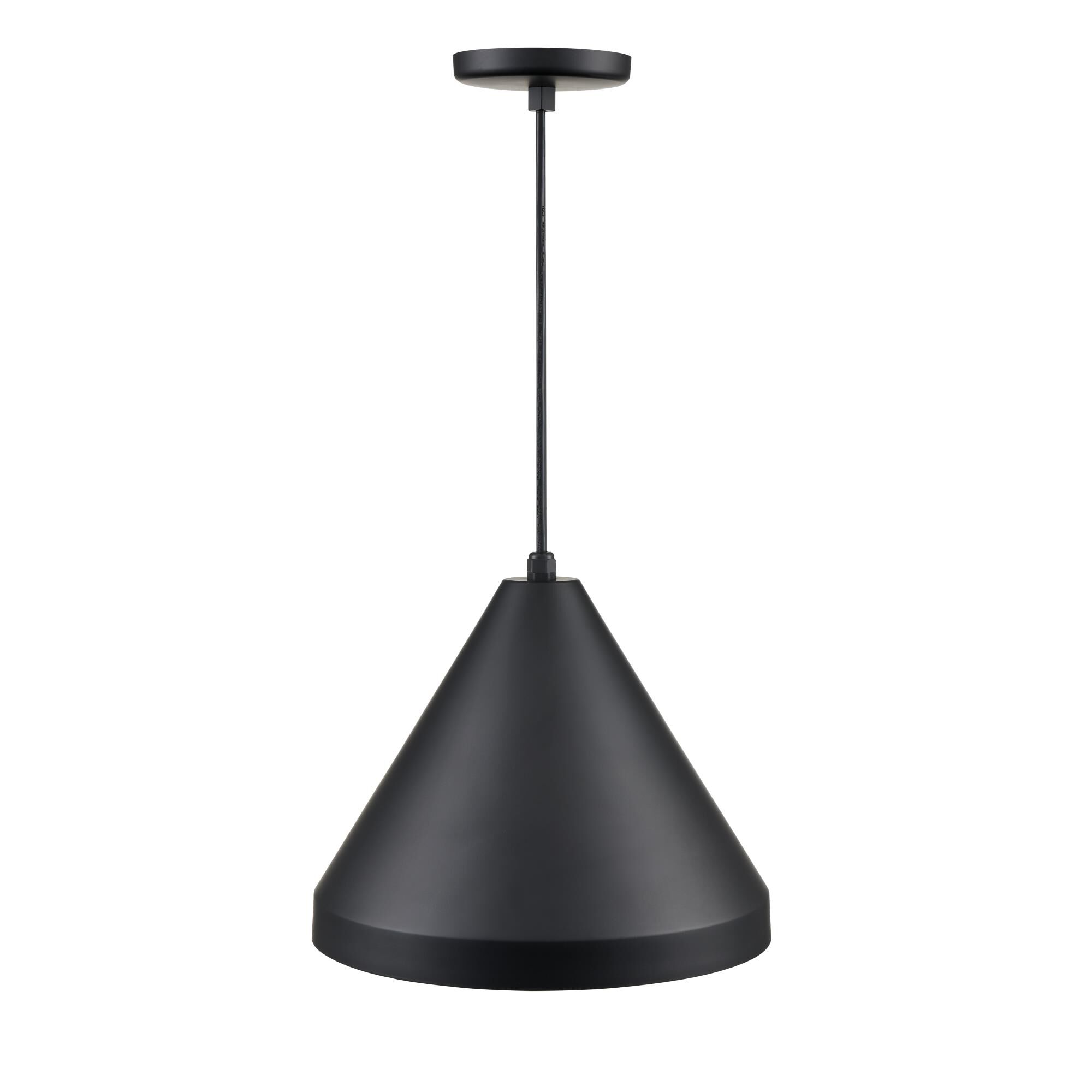 Shown in Satin Black finish and Black shade