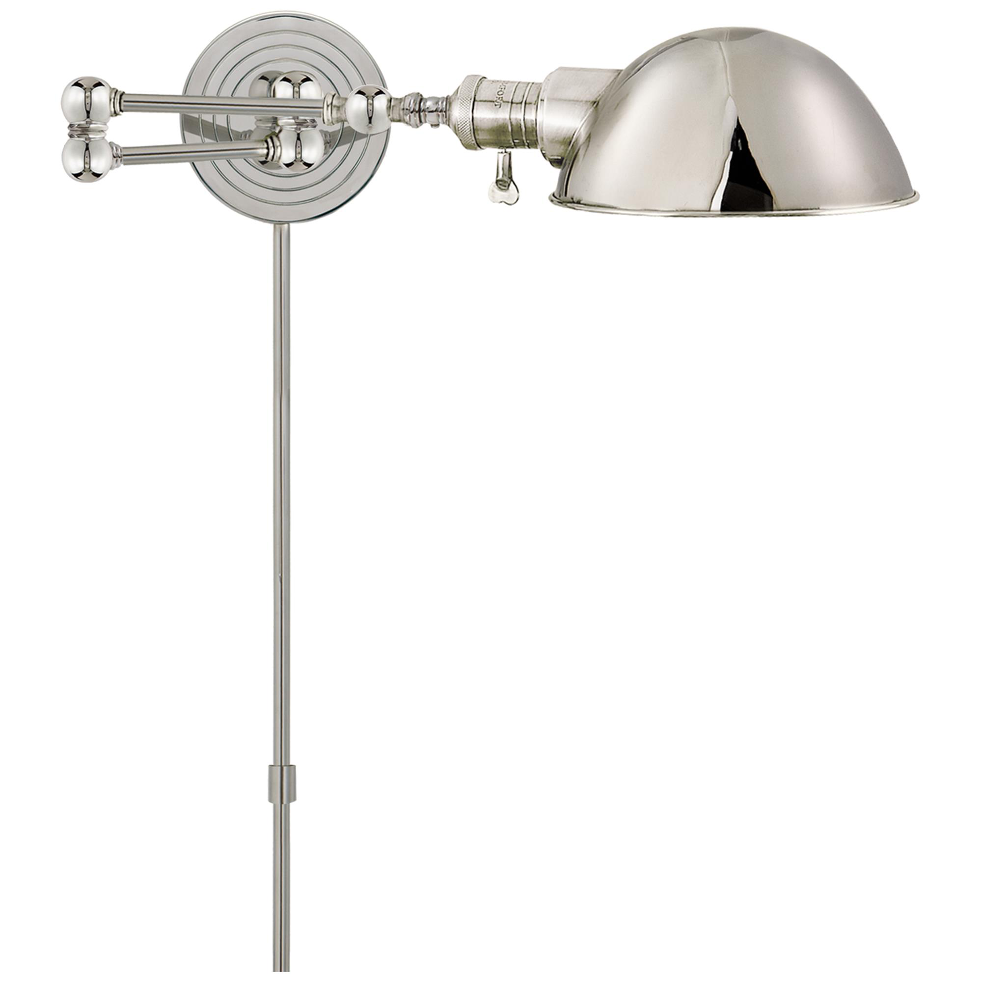 Shown in Polished Nickel finish and Polished Nickel Apothecary shade